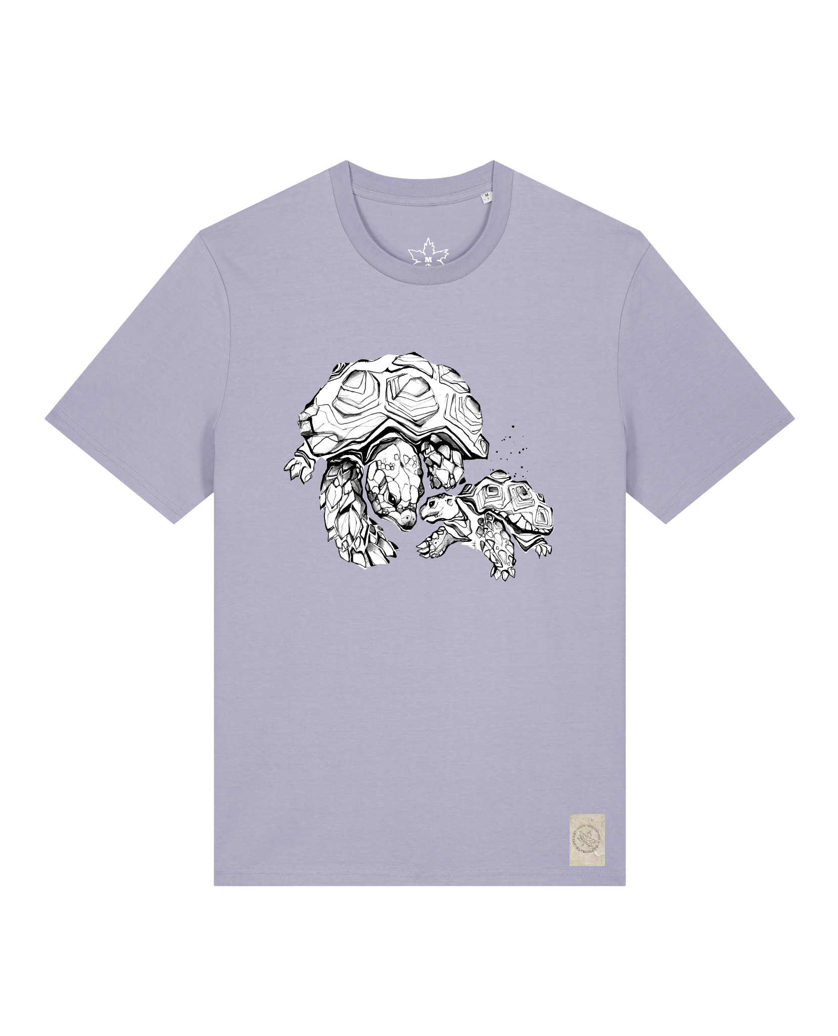 bio-unisex-medium fit-tshirt-schildkrötis-sttu169-lavender-front