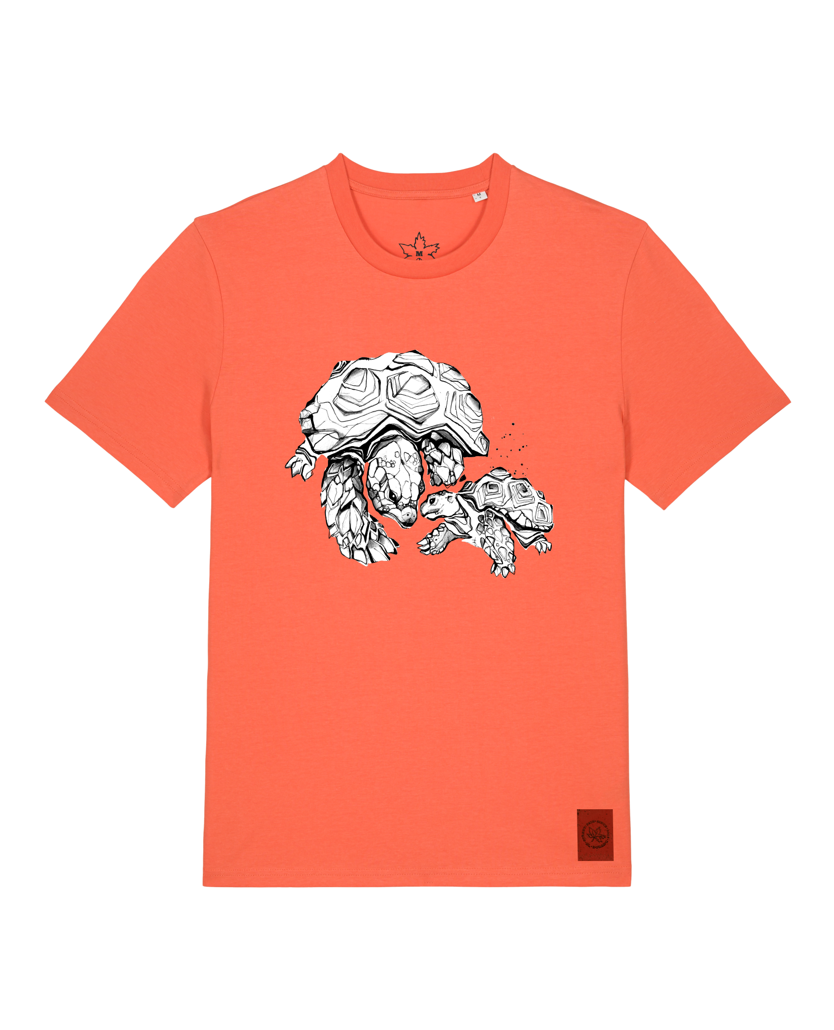 bio-unisex-medium fit-tshirt-schildkrötis-sttu169-mandarine-front
