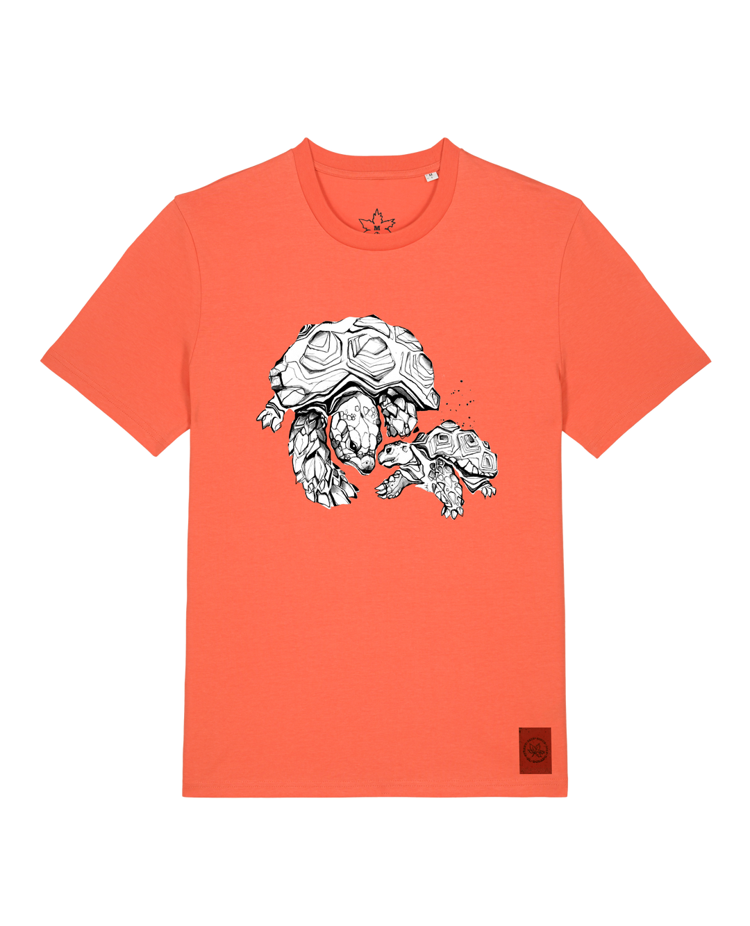bio-unisex-medium fit-tshirt-schildkrötis-sttu169-mandarine-front
