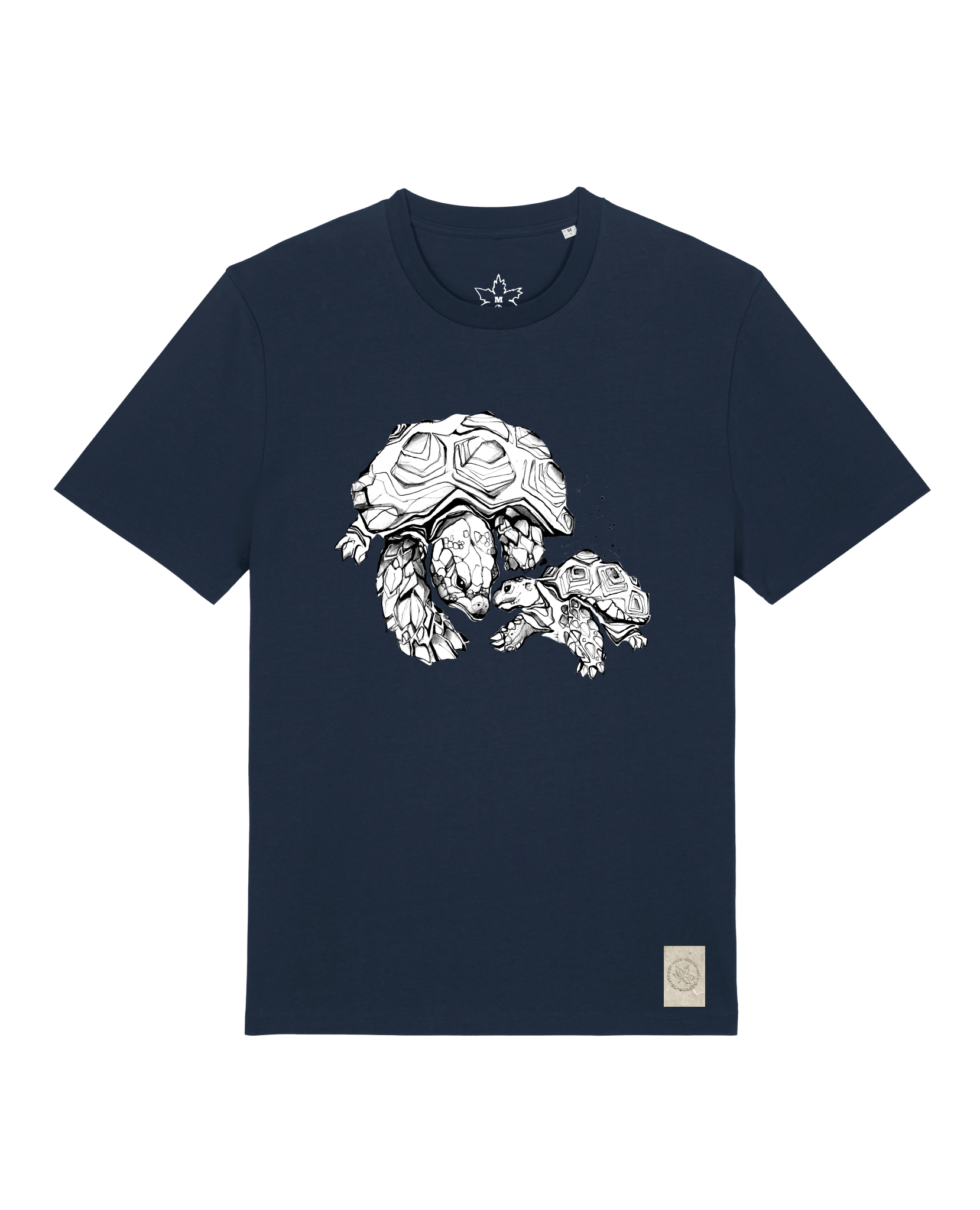 bio-unisex-medium fit-tshirt-schildkrötis-sttu169-marine-front