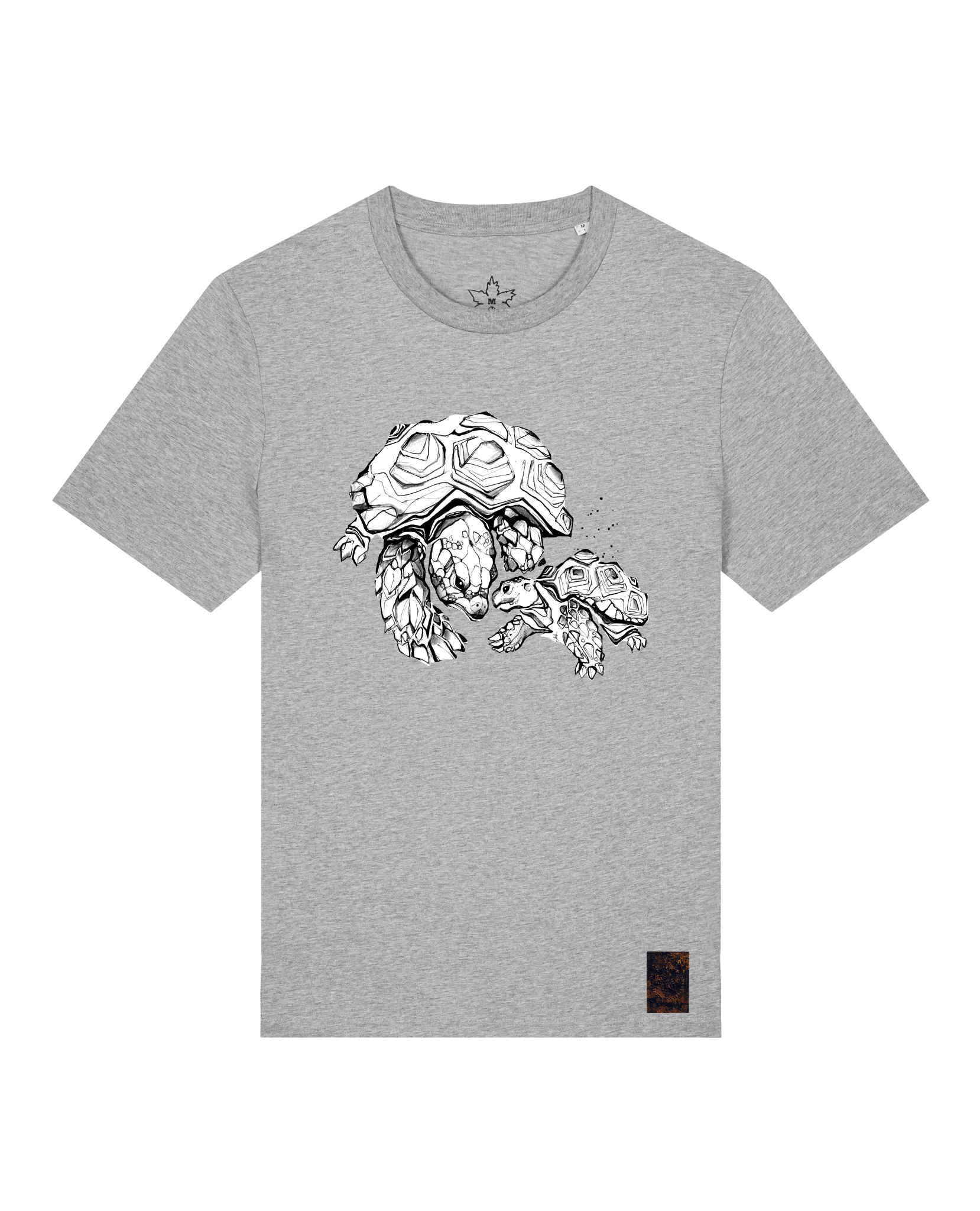 bio-unisex-medium fit-tshirt-schildkrötis-sttu169-mausgrau-front