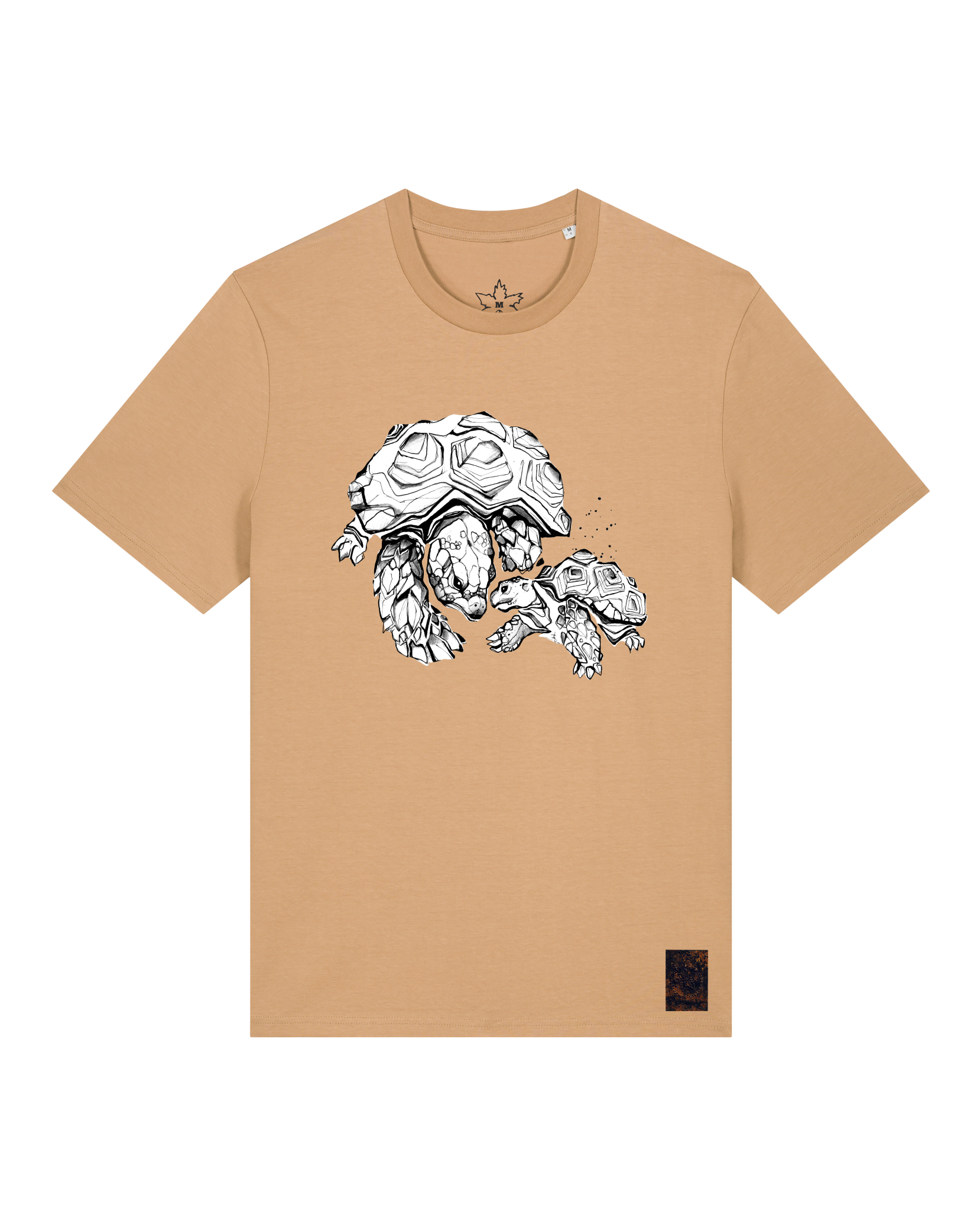 bio-unisex-medium fit-tshirt-schildkrötis-sttu169-meersand-front