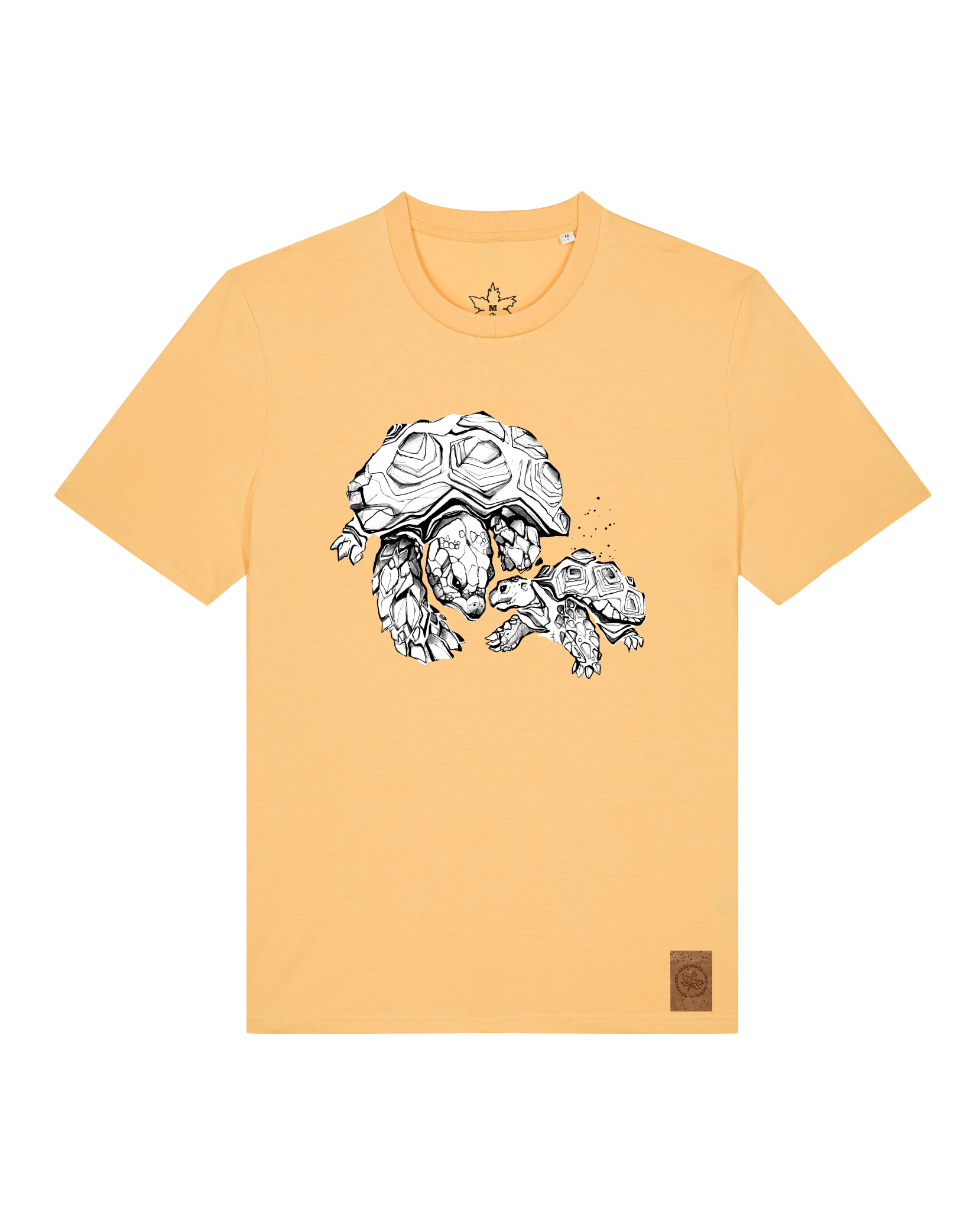 bio-unisex-medium fit-tshirt-schildkrötis-sttu169-senfkorn-front