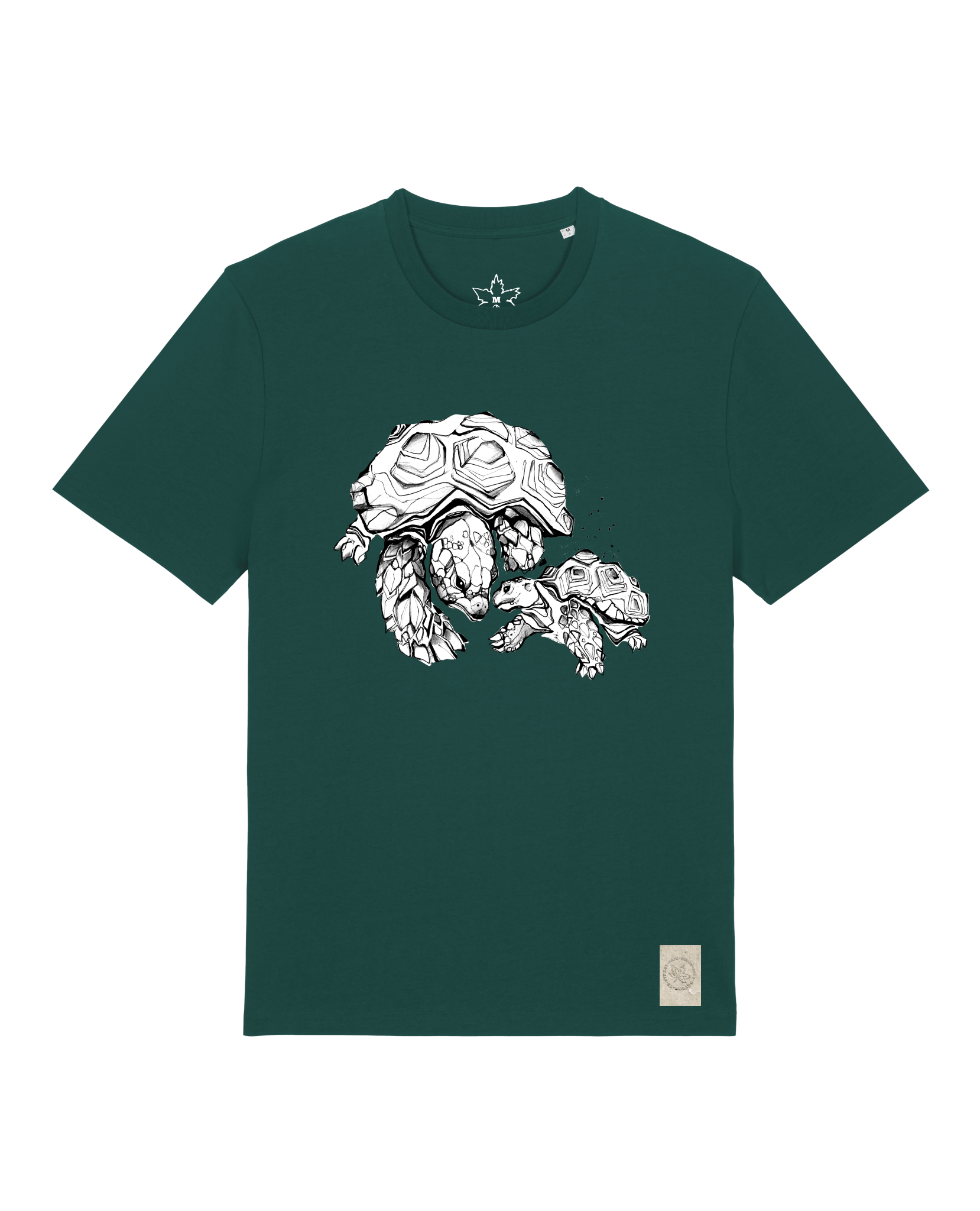 bio-unisex-medium fit-tshirt-schildkrötis-sttu169-spirulina-front