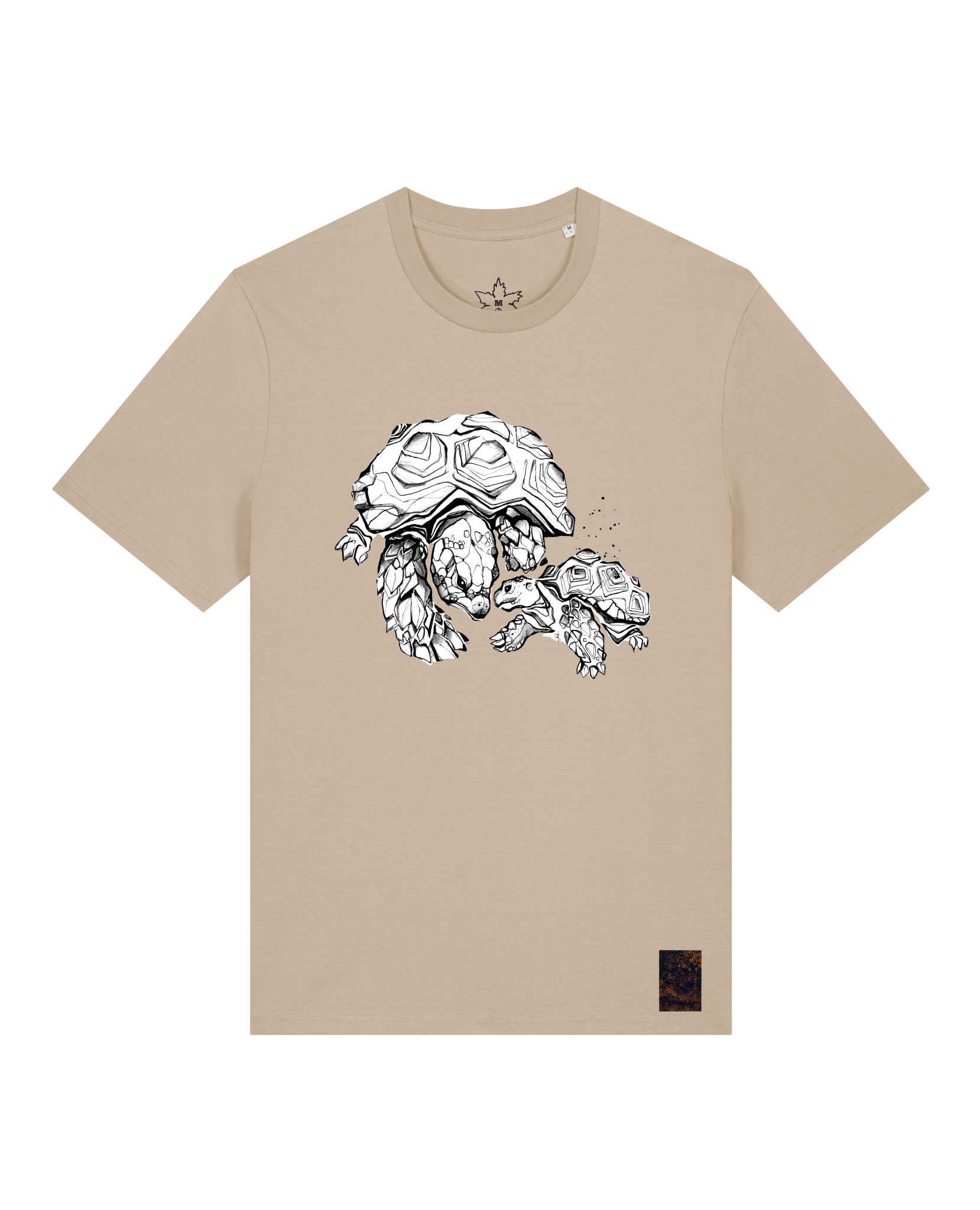 bio-unisex-medium fit-tshirt-schildkrötis-sttu169-treibsand-front