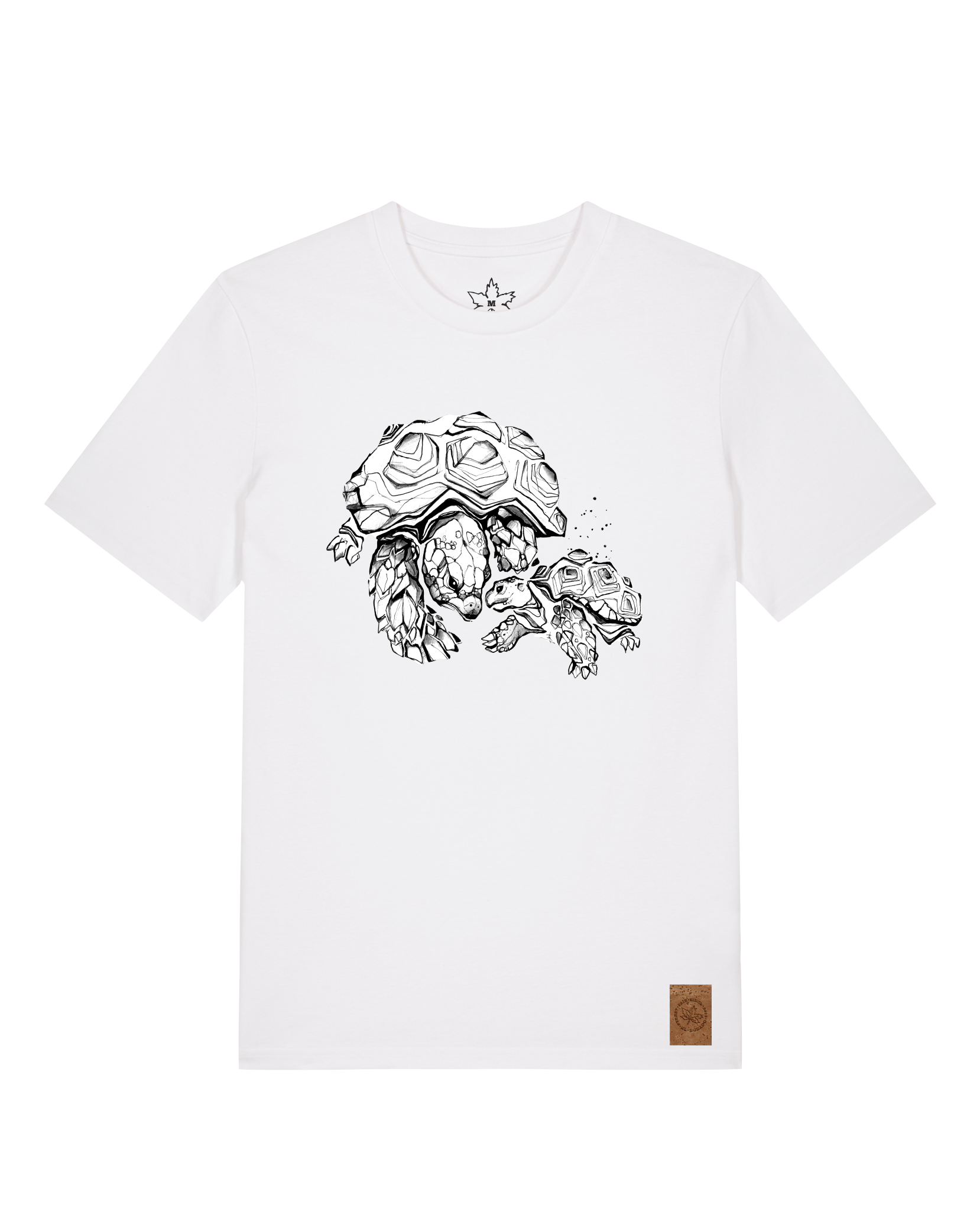 bio-unisex-medium fit-tshirt-schildkrötis-sttu169-weiß-front