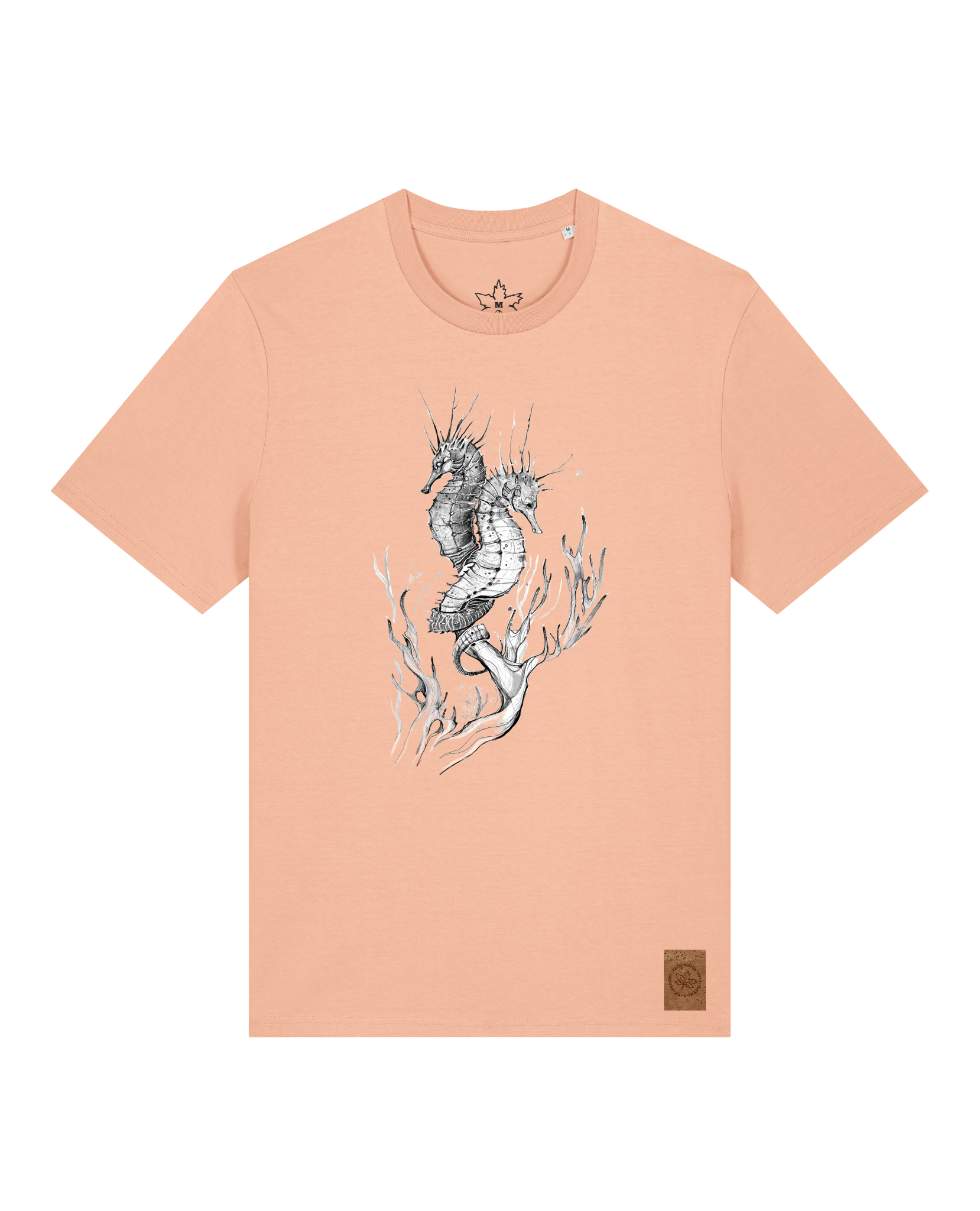 bio-unisex-medium fit-tshirt-seepferdchen-sttu169-agyptische keramik-front