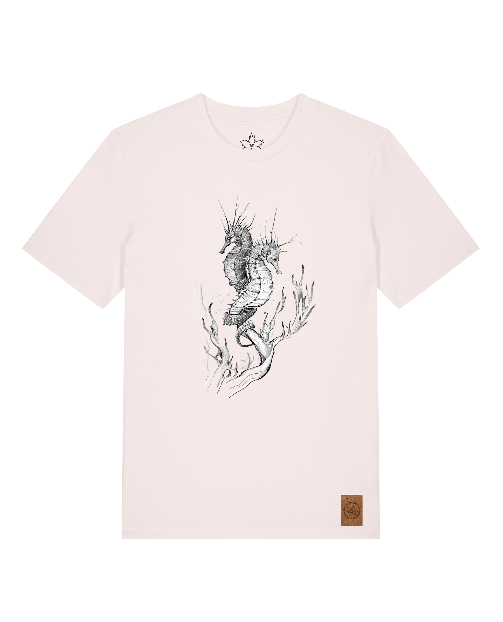 bio-unisex-medium fit-tshirt-seepferdchen-sttu169-baumwollblute-front