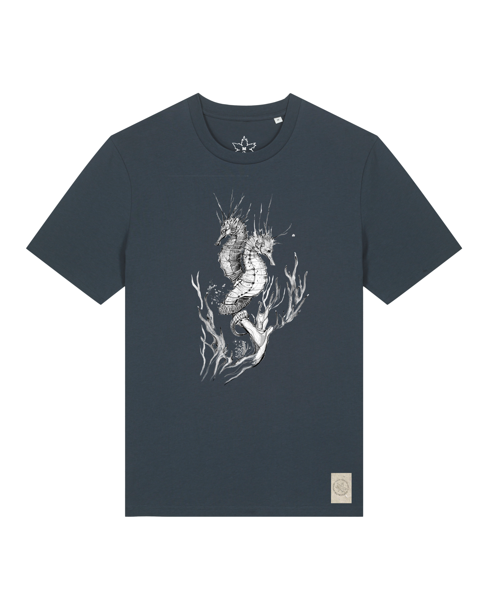 bio-unisex-medium fit-tshirt-seepferdchen-sttu169-blaubeernacht-front