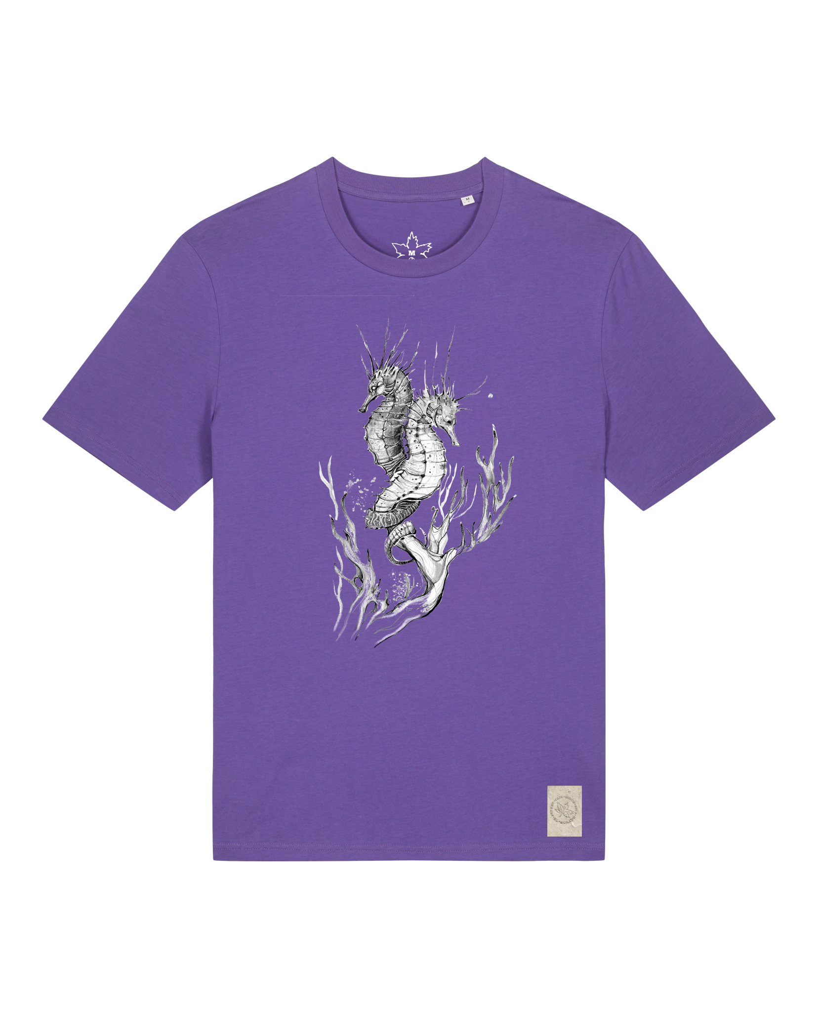 bio-unisex-medium fit-tshirt-seepferdchen-sttu169-blaukraut-front