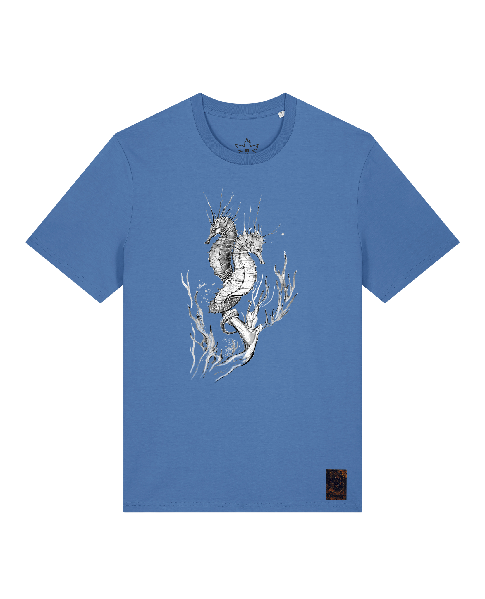 bio-unisex-medium fit-tshirt-seepferdchen-sttu169-hortensie-front