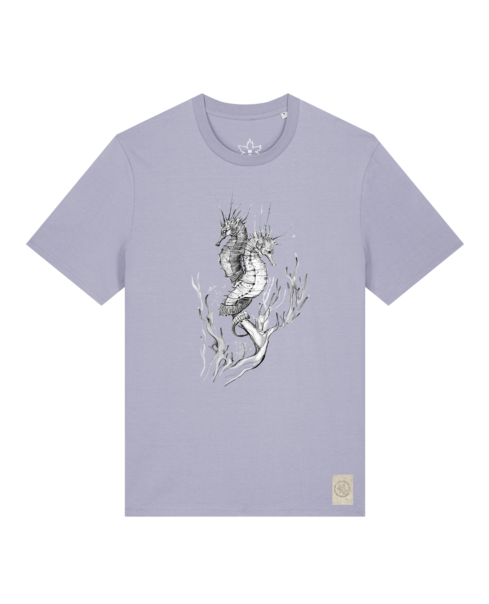 bio-unisex-medium fit-tshirt-seepferdchen-sttu169-lavender-front