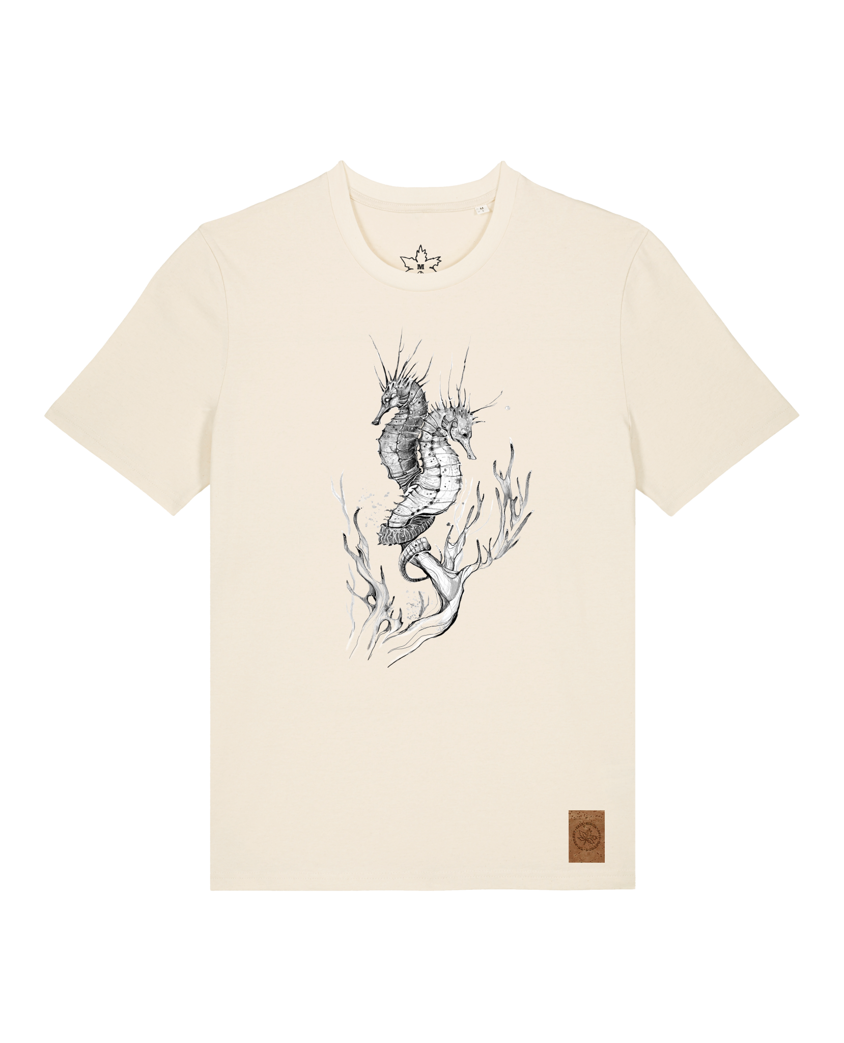 bio-unisex-medium fit-tshirt-seepferdchen-sttu169-natur-front