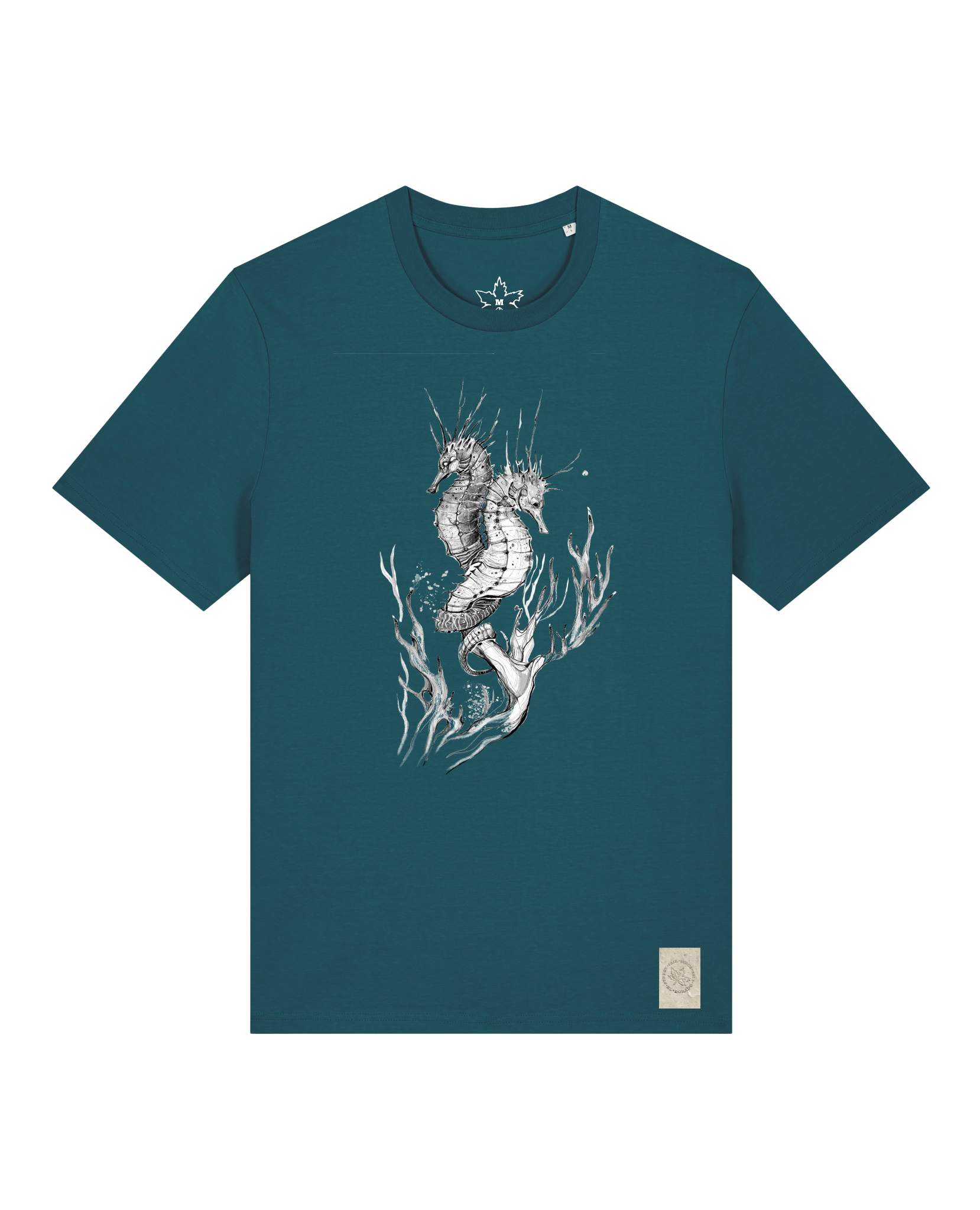 bio-unisex-medium fit-tshirt-seepferdchen-sttu169-nordmanntanne-front