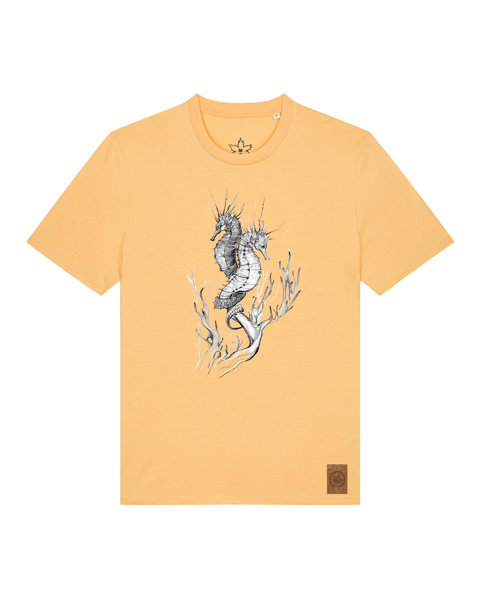 bio-unisex-medium fit-tshirt-seepferdchen-sttu169-senfkorn-front