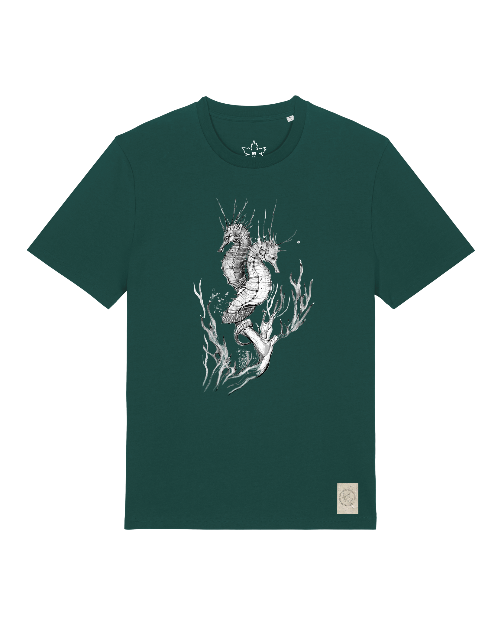 bio-unisex-medium fit-tshirt-seepferdchen-sttu169-spirulina-front