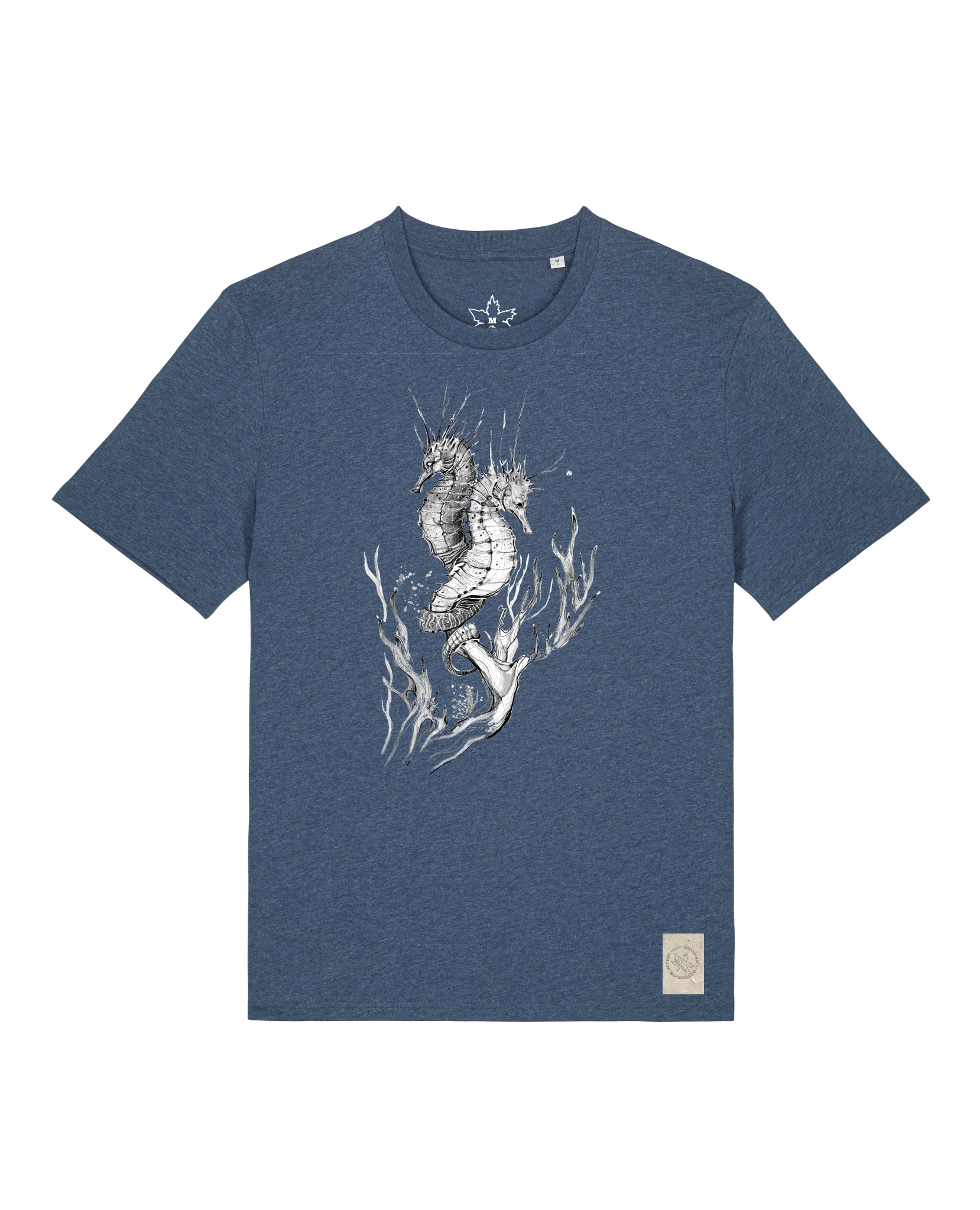 bio-unisex-medium fit-tshirt-seepferdchen-sttu169-walblau-front