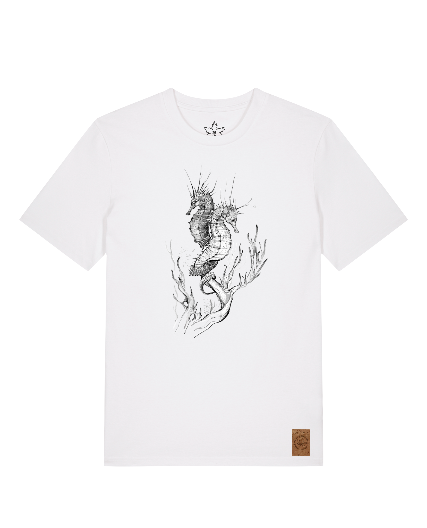 bio-unisex-medium fit-tshirt-seepferdchen-sttu169-weiß-front