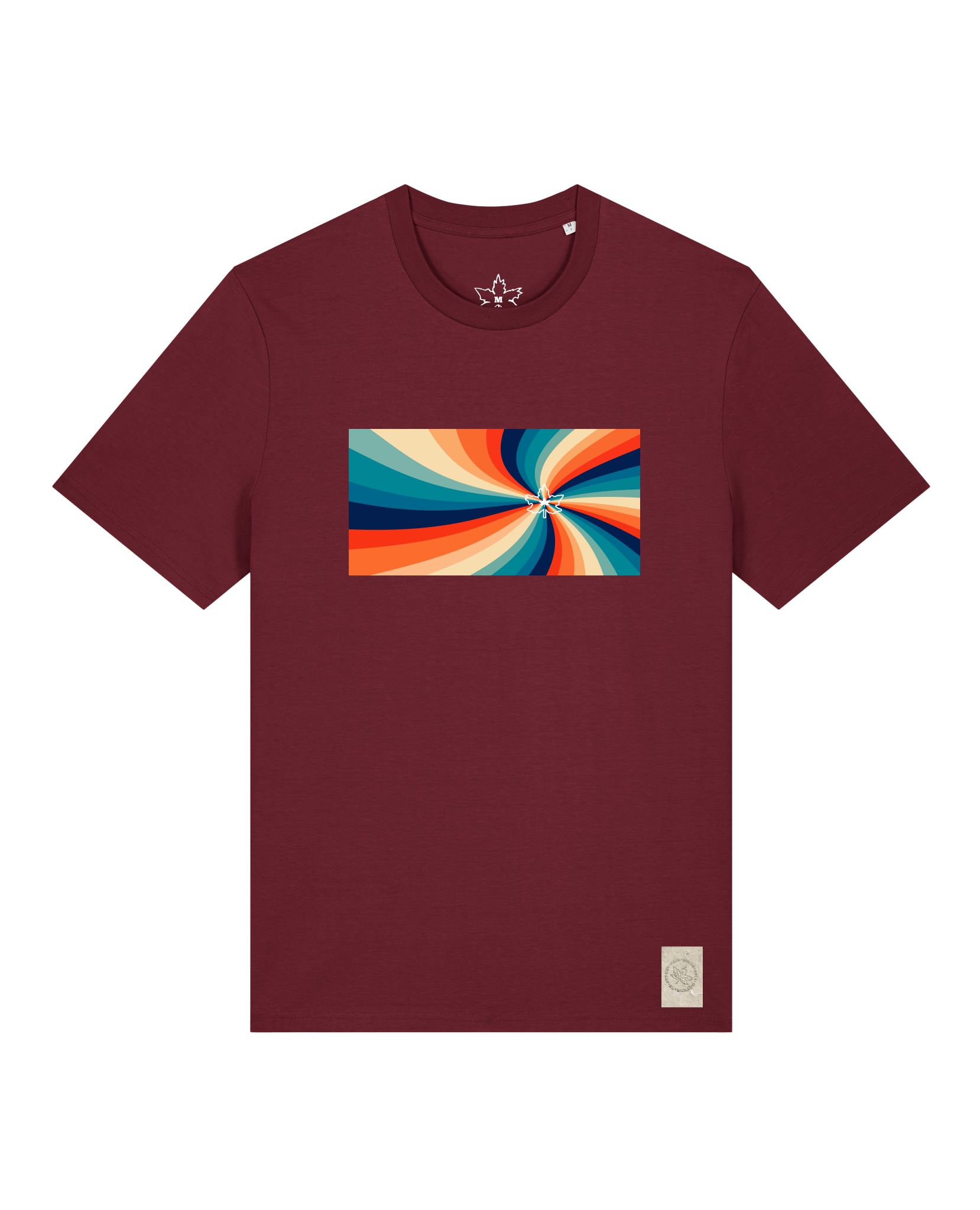 bio-unisex-medium fit-tshirt-six tees-sttu169-burgunder rot-front