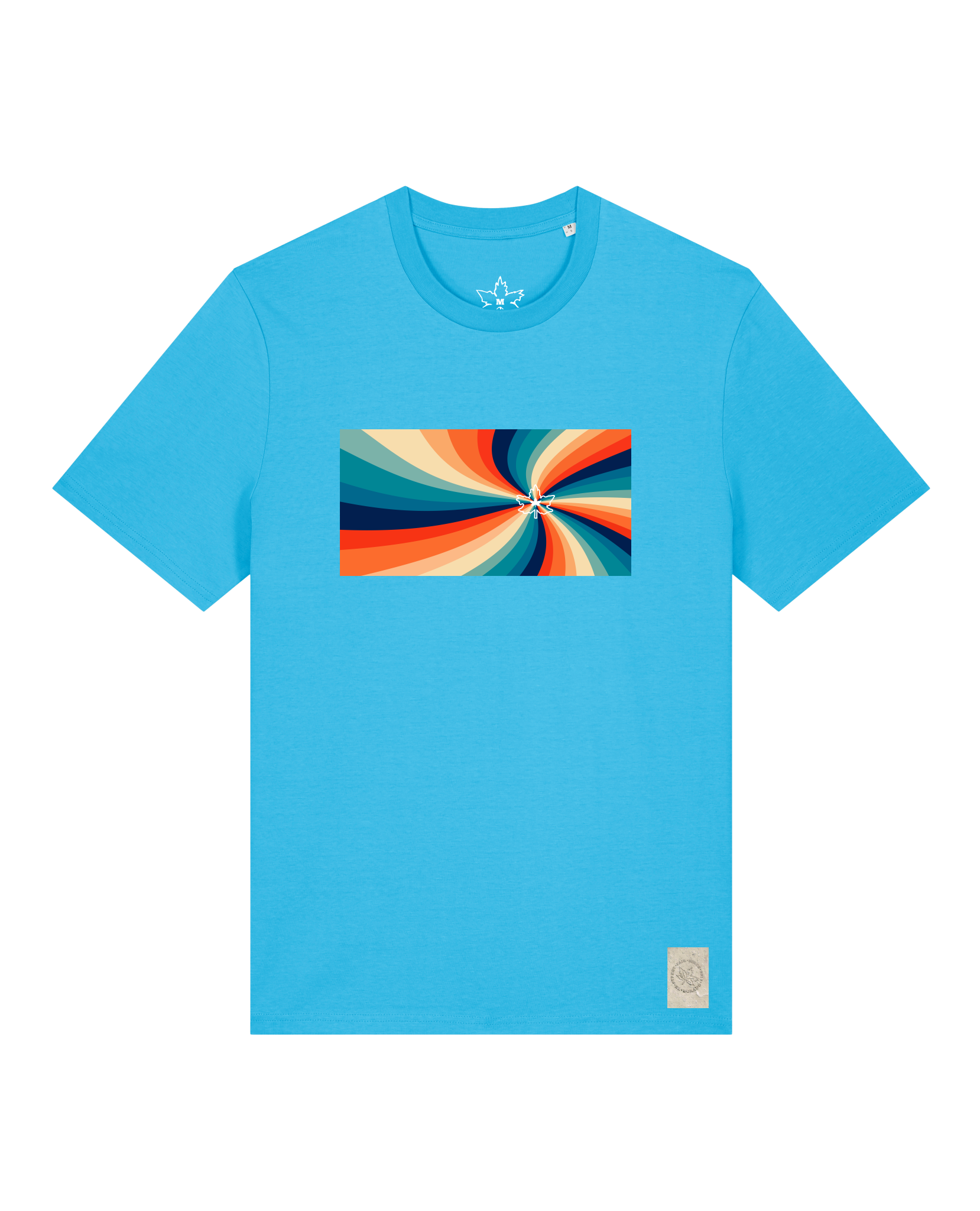 bio-unisex-medium fit-tshirt-six tees-sttu169-wasserblau-front