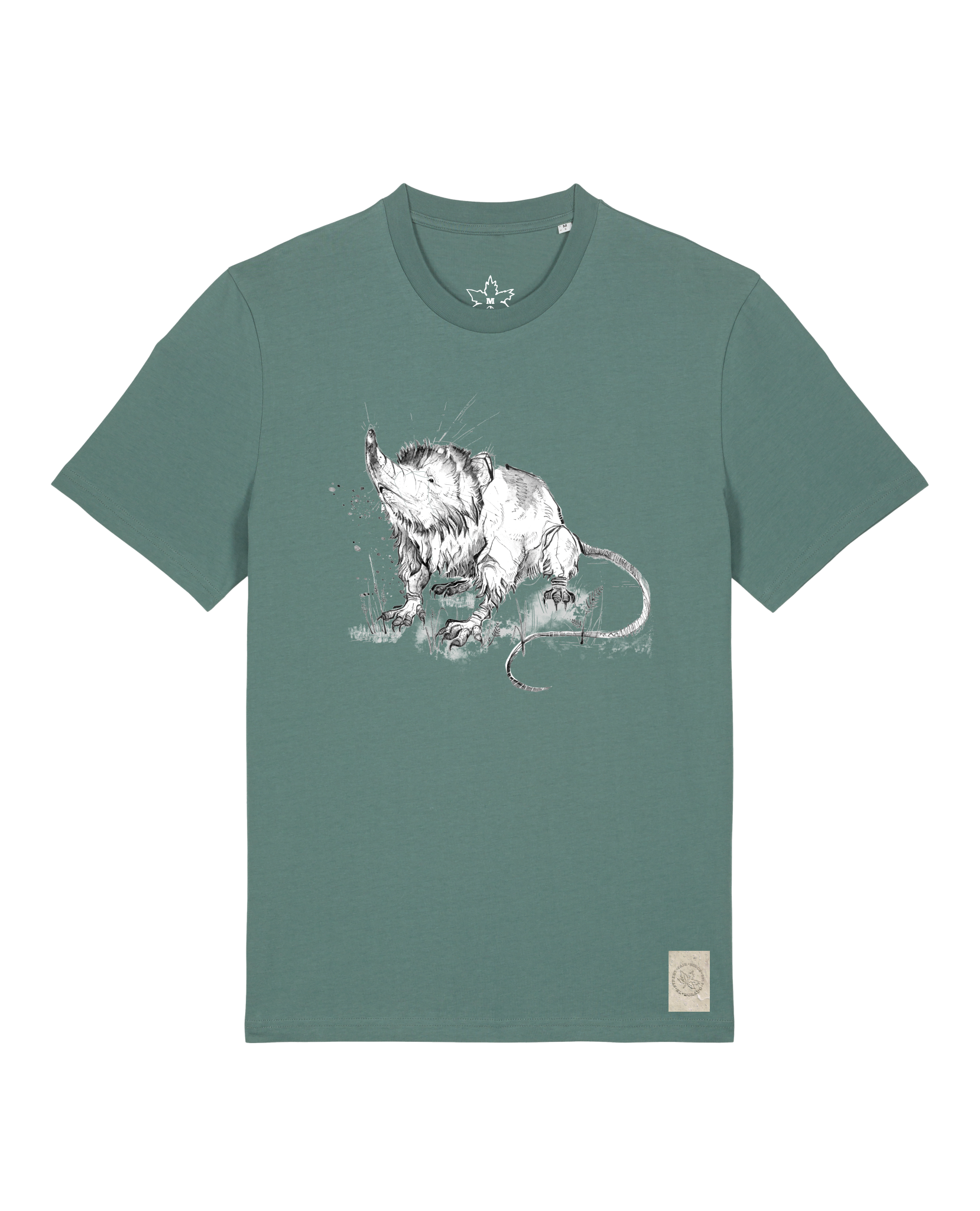 bio-unisex-medium fit-tshirt-solenodon-sttu169-blautanne-front