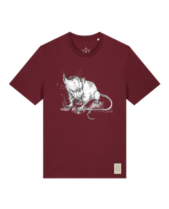 bio-unisex-medium fit-tshirt-solenodon-sttu169-burgunder rot-front