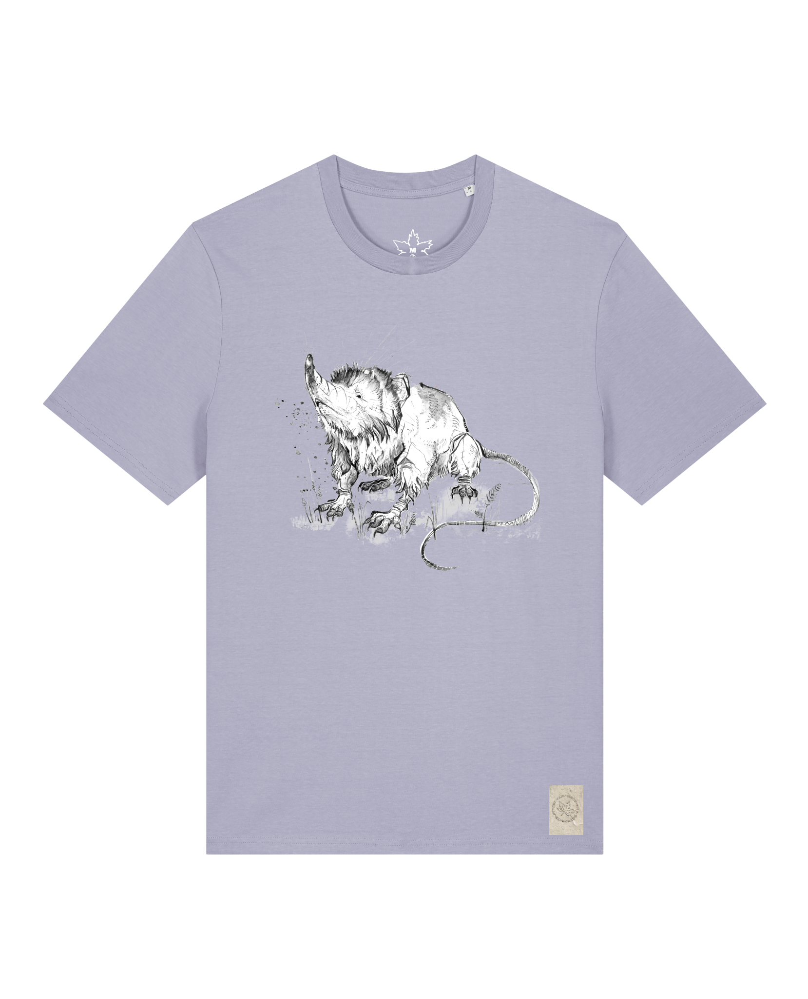 bio-unisex-medium fit-tshirt-solenodon-sttu169-lavender-front