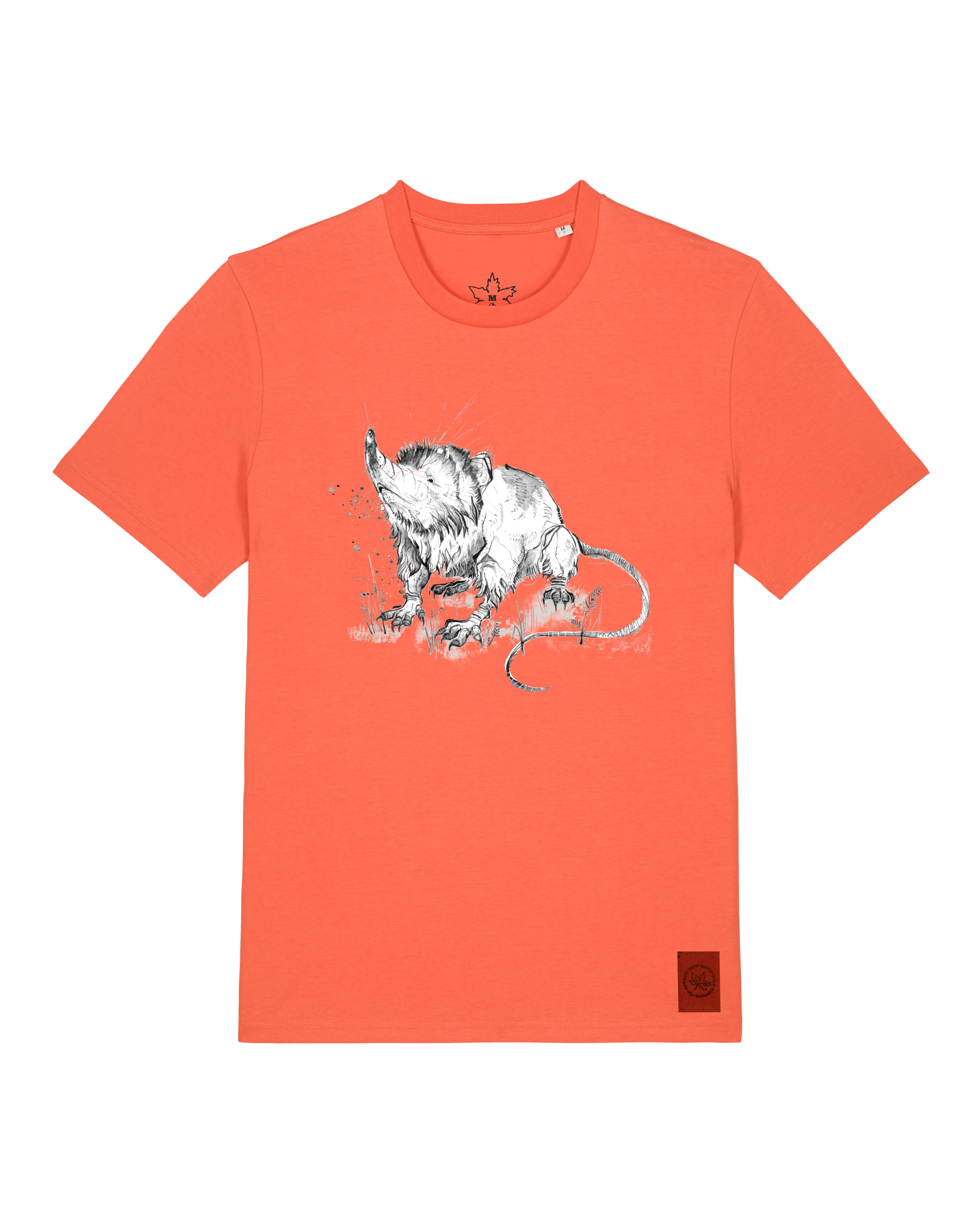bio-unisex-medium fit-tshirt-solenodon-sttu169-mandarine-front