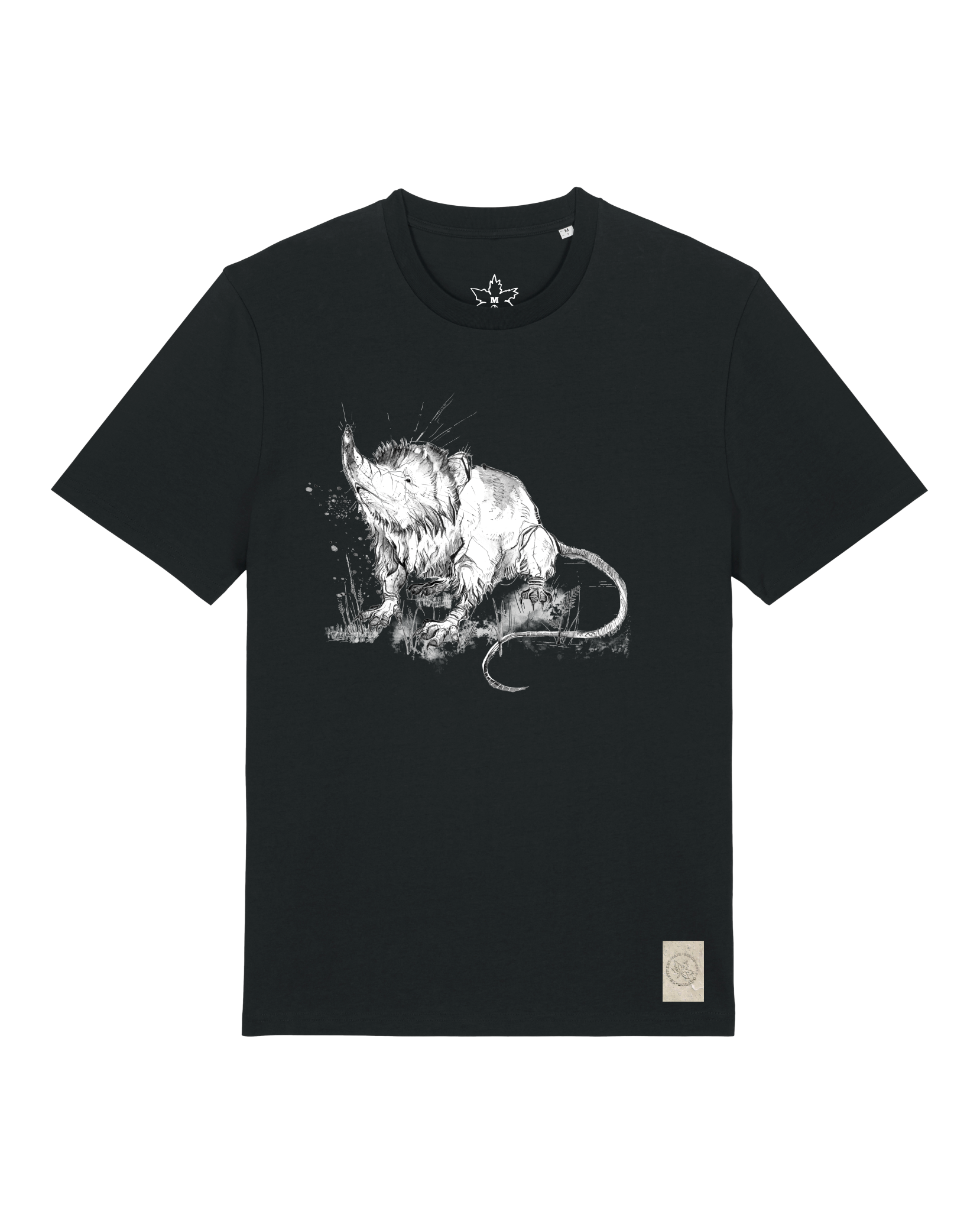 bio-unisex-medium fit-tshirt-solenodon-sttu169-schwarz-front