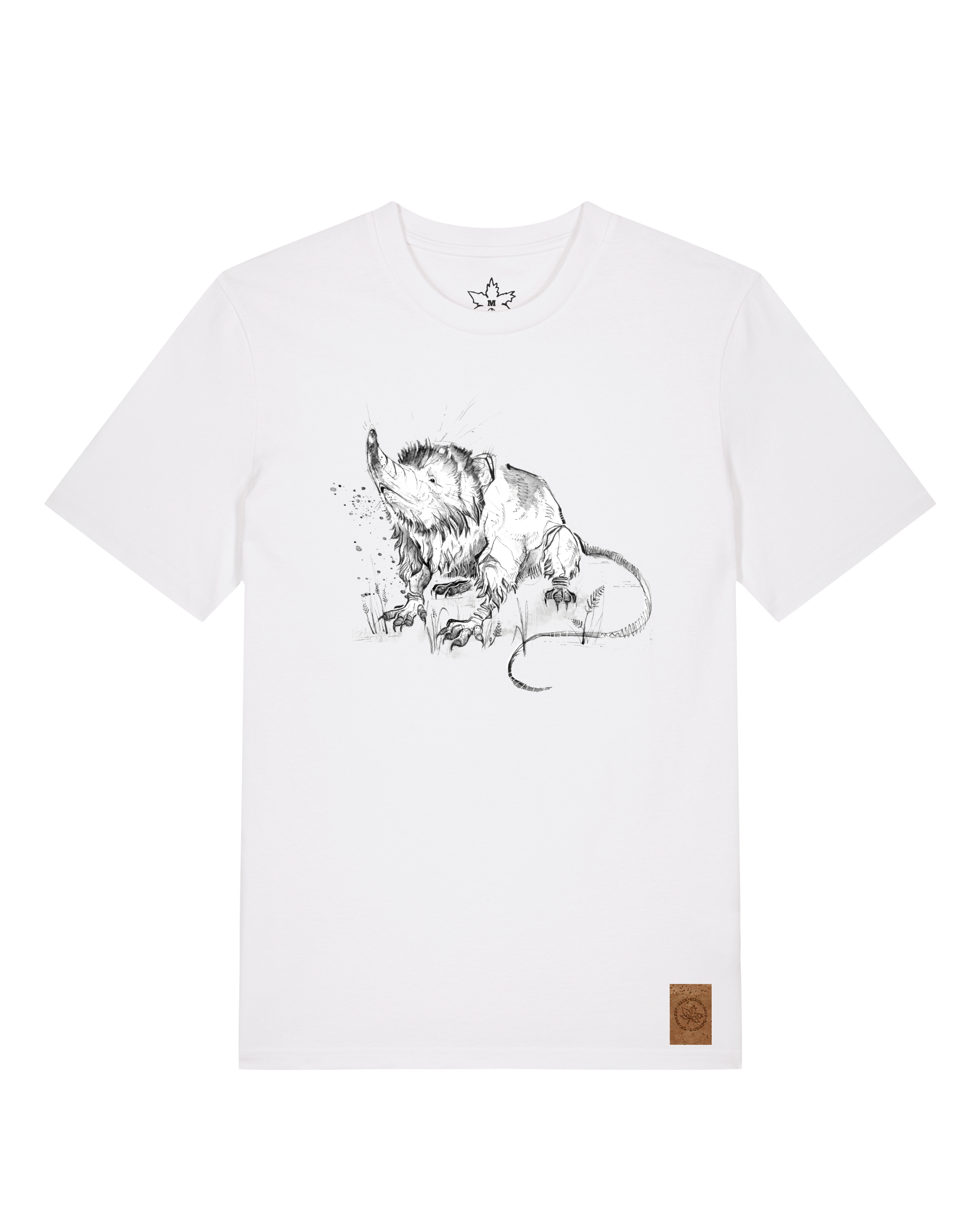 bio-unisex-medium fit-tshirt-solenodon-sttu169-weiß-front