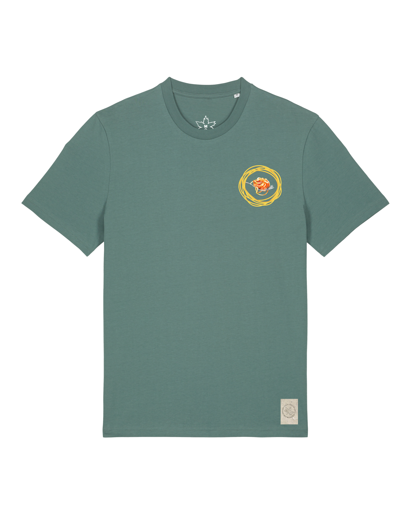 bio-unisex-medium fit-tshirt-spaghetti (backprint)-sttu169-blautanne-front