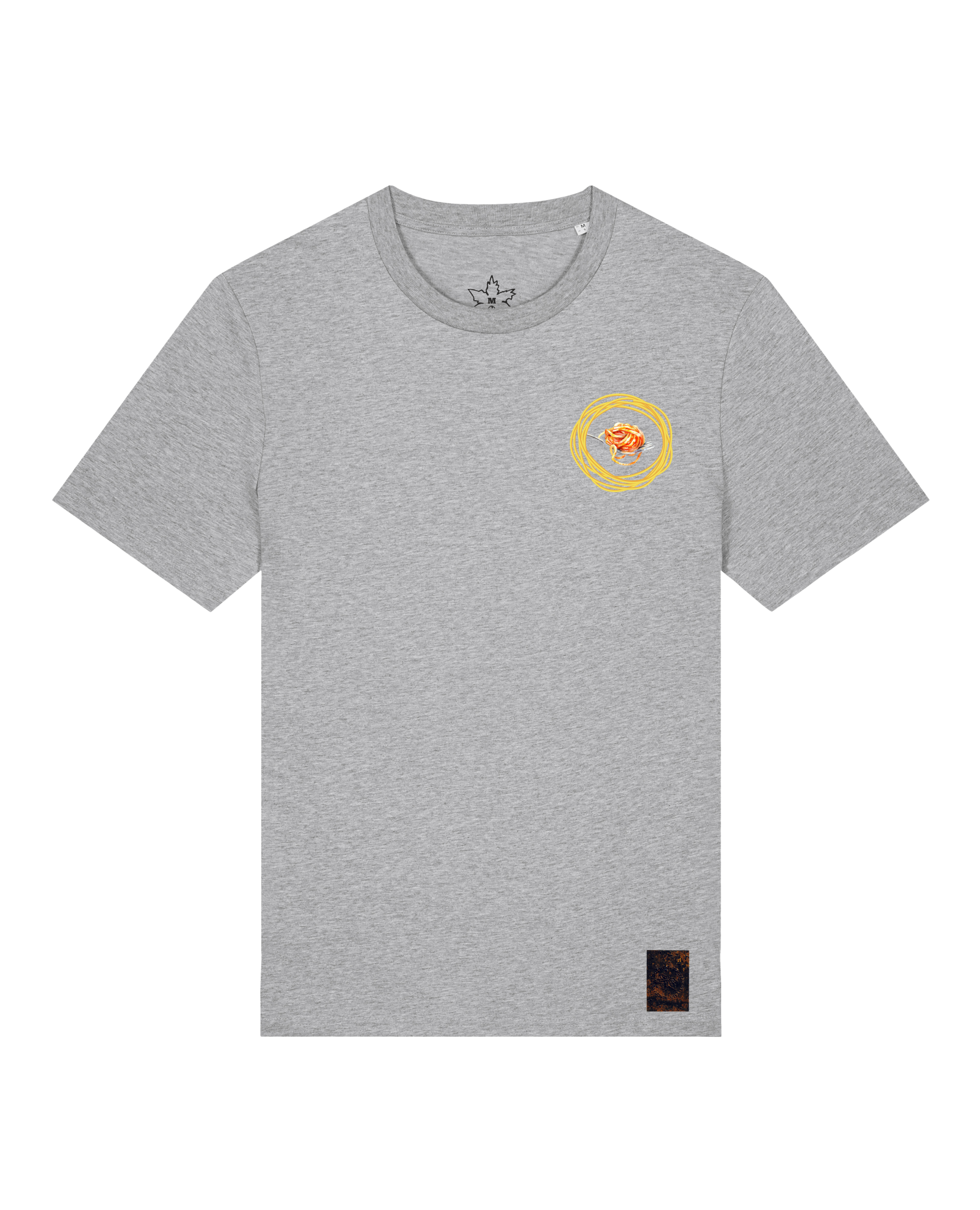 bio-unisex-medium fit-tshirt-spaghetti (backprint)-sttu169-mausgrau-front