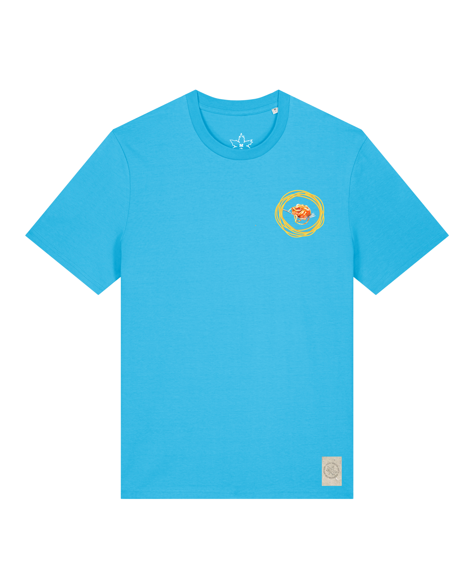 bio-unisex-medium fit-tshirt-spaghetti (backprint)-sttu169-wasserblau-front