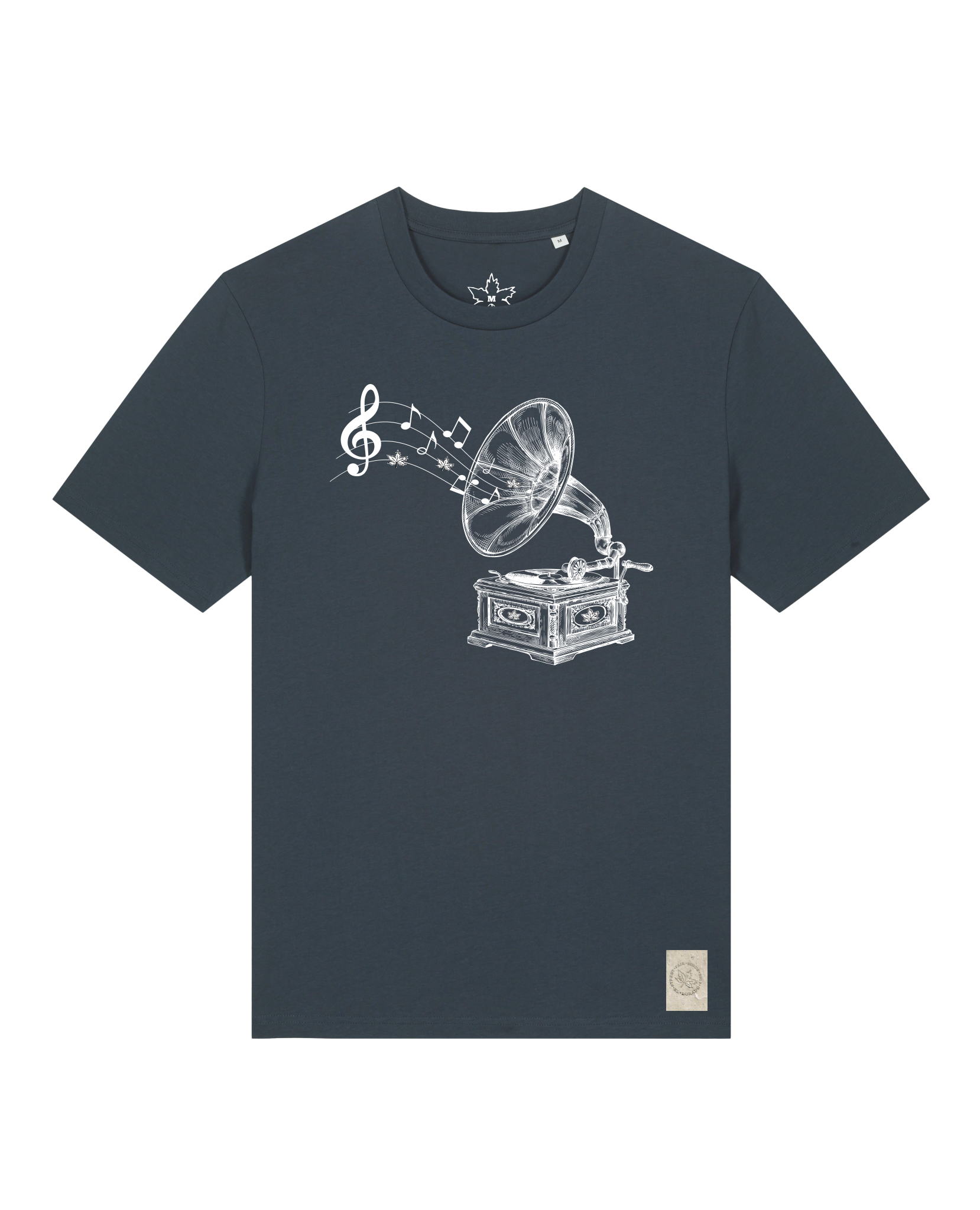 bio-unisex-medium fit-tshirt-stay tuned-sttu169-blaubeernacht-front