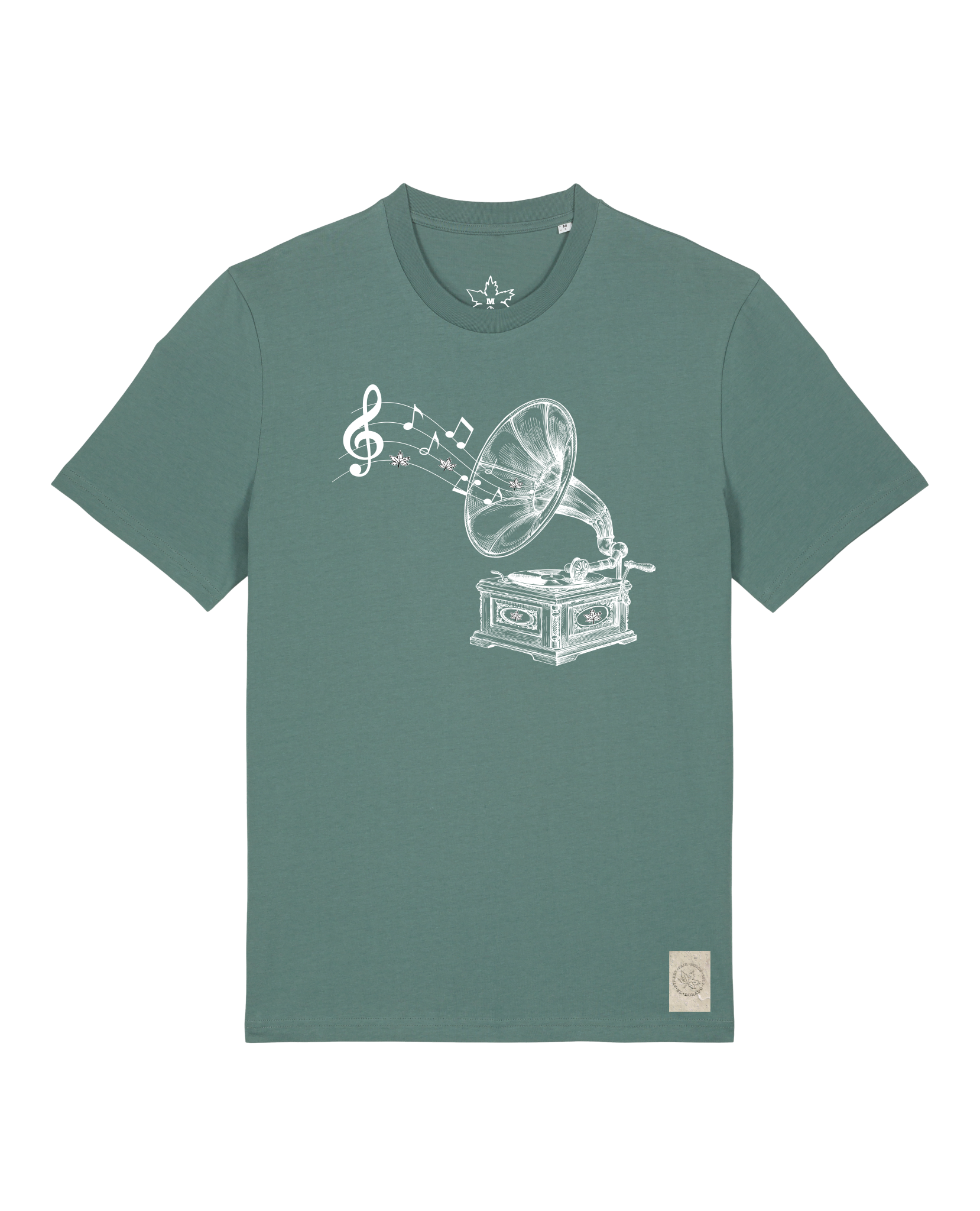 bio-unisex-medium fit-tshirt-stay tuned-sttu169-blautanne-front