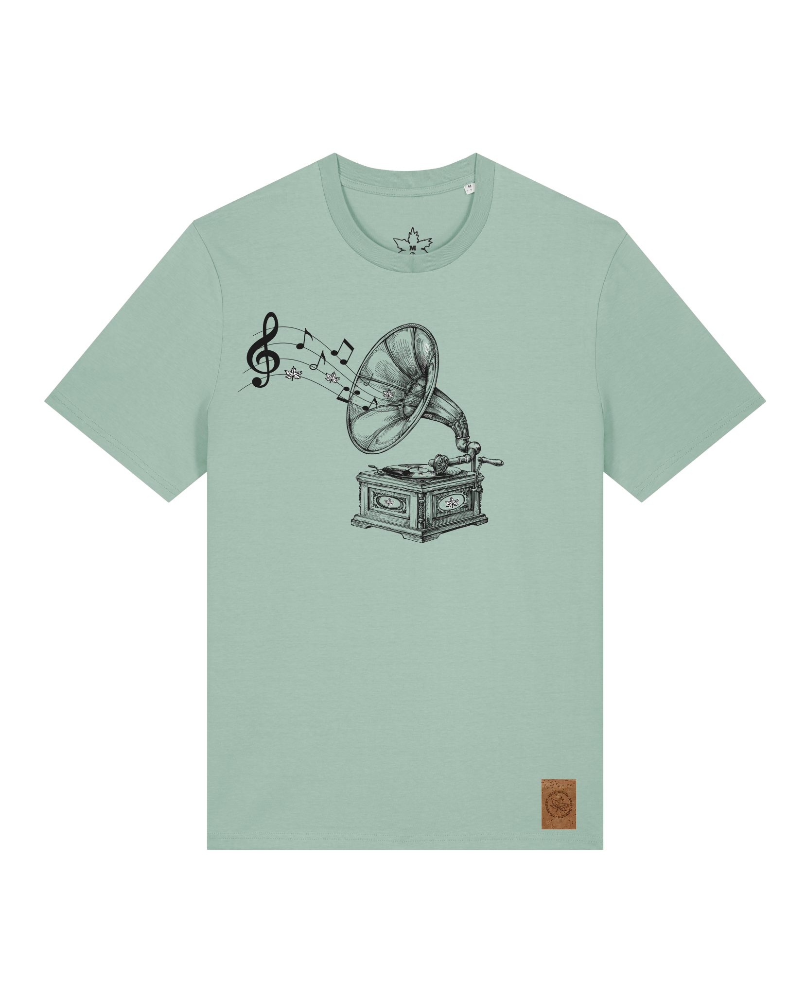 bio-unisex-medium fit-tshirt-stay tuned-sttu169-eukalyptus-front