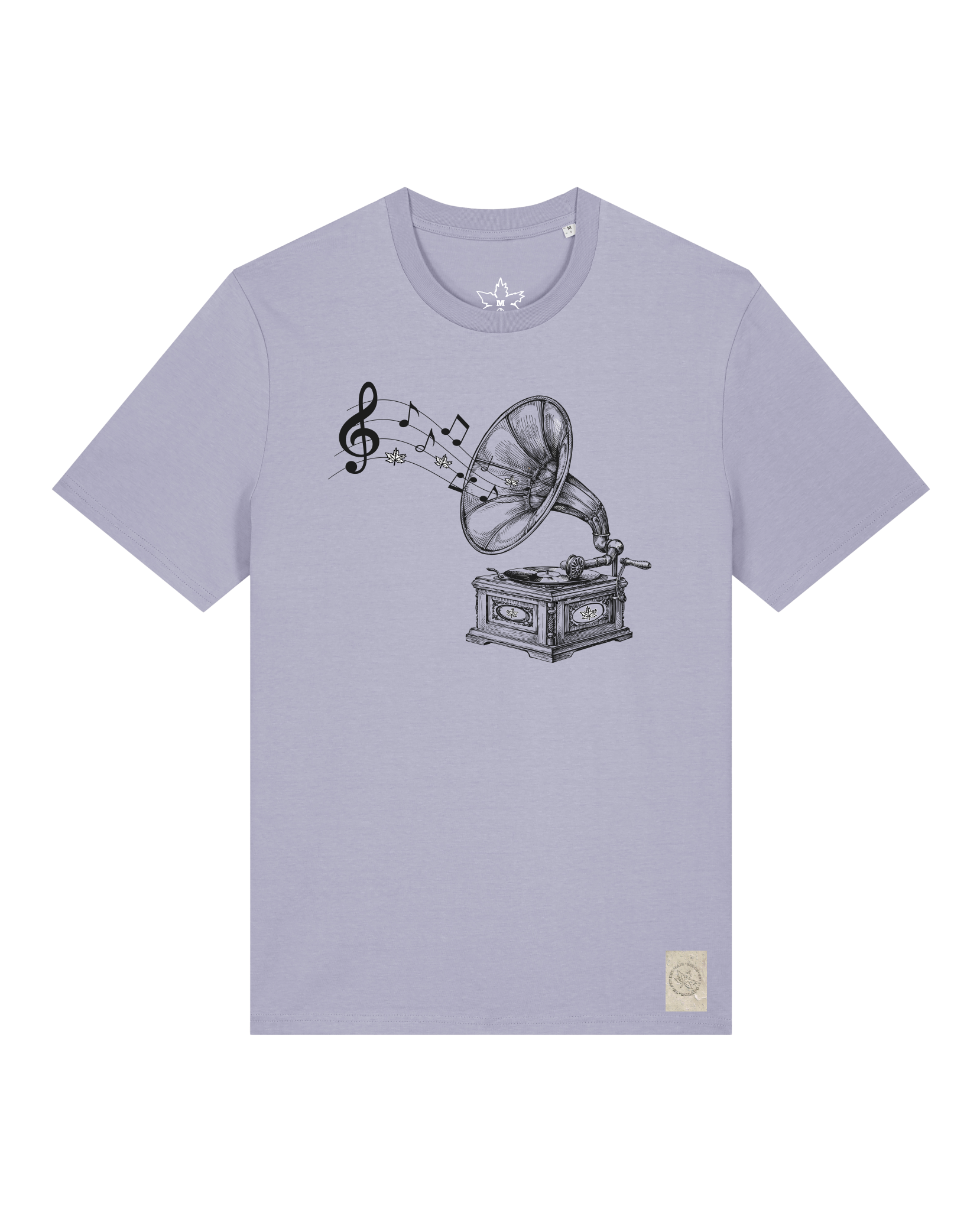 bio-unisex-medium fit-tshirt-stay tuned-sttu169-lavender-front