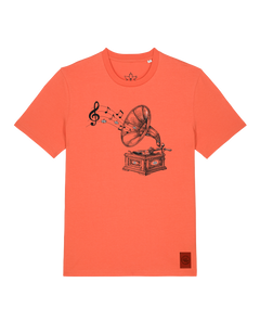 bio-unisex-medium fit-tshirt-stay tuned-sttu169-mandarine-front
