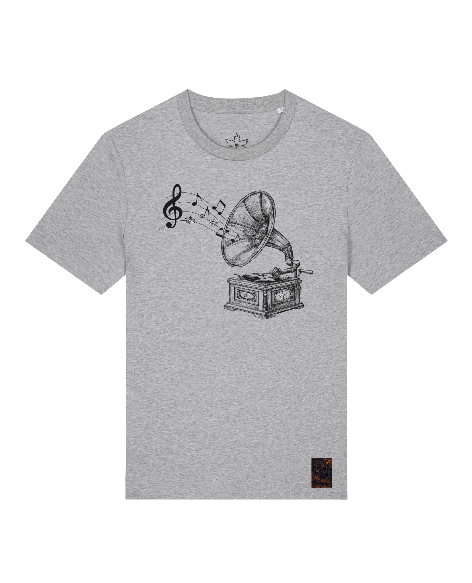 bio-unisex-medium fit-tshirt-stay tuned-sttu169-mausgrau-front