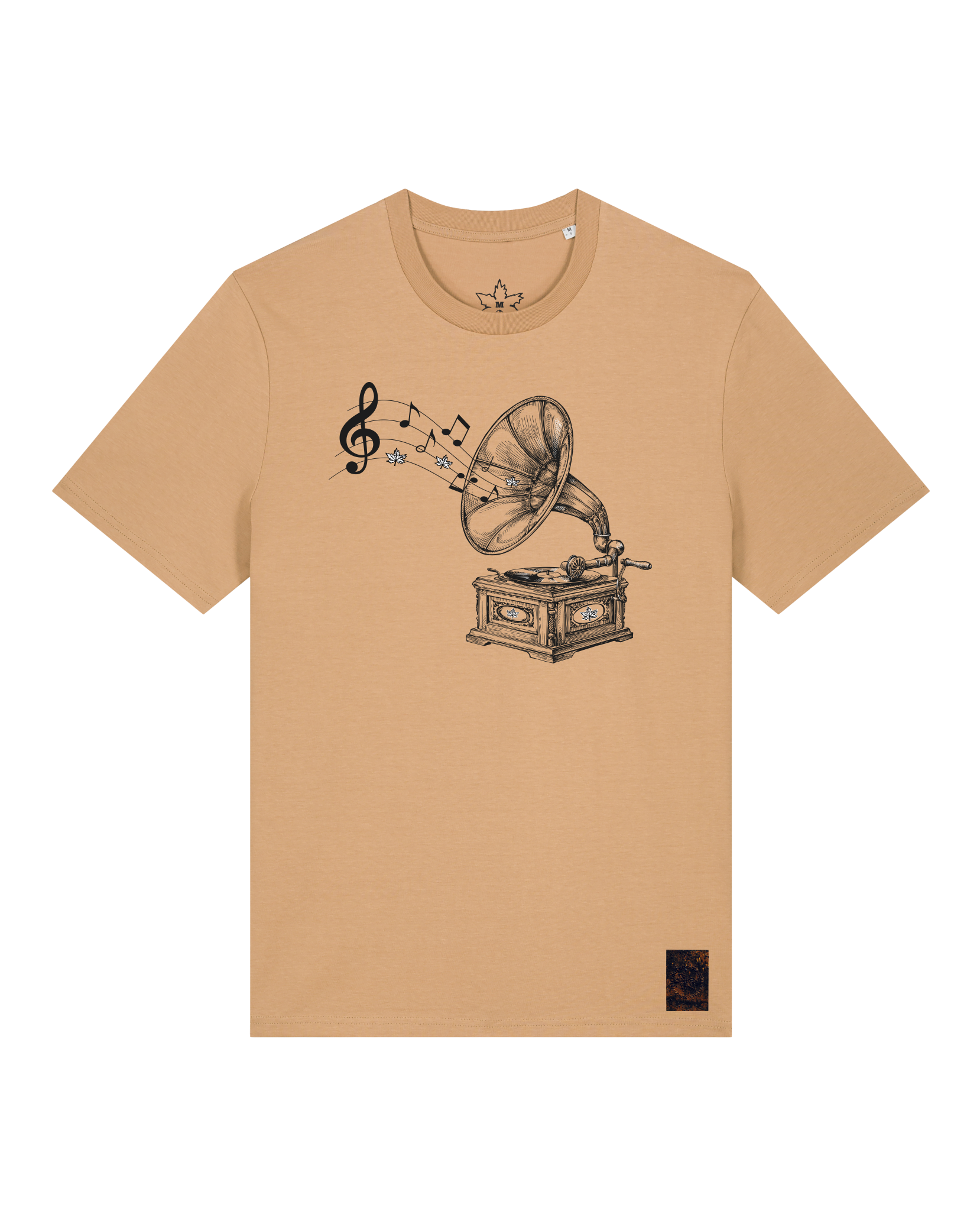 bio-unisex-medium fit-tshirt-stay tuned-sttu169-meersand-front