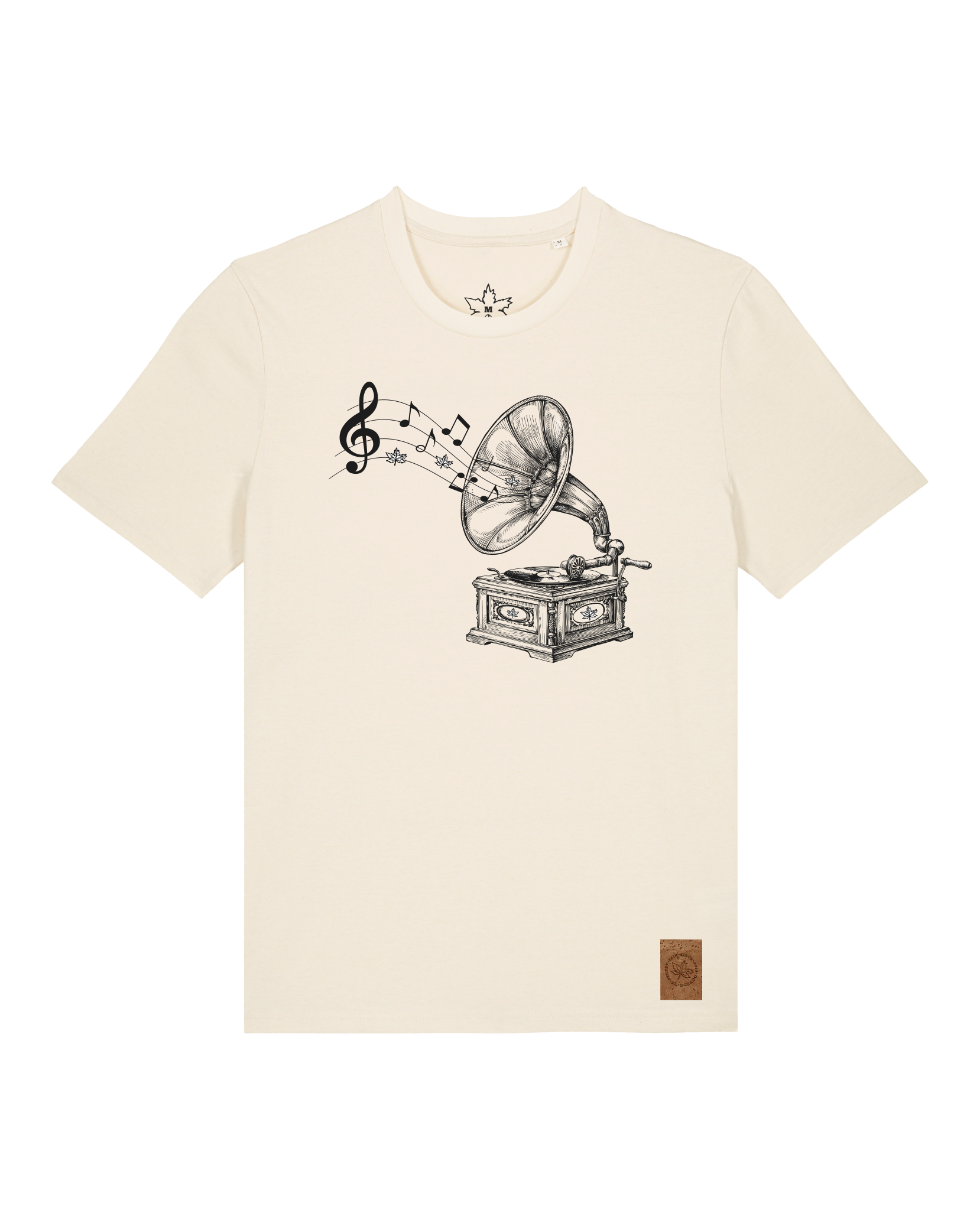 bio-unisex-medium fit-tshirt-stay tuned-sttu169-natur-front