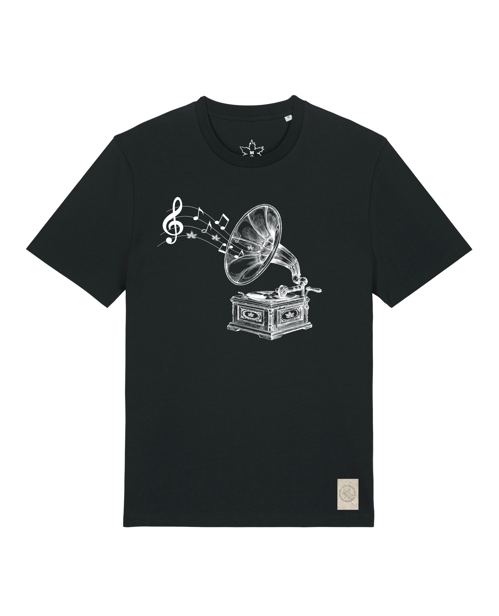 bio-unisex-medium fit-tshirt-stay tuned-sttu169-schwarz-front