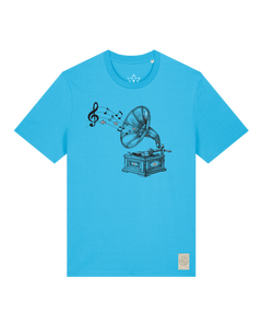 bio-unisex-medium fit-tshirt-stay tuned-sttu169-wasserblau-front