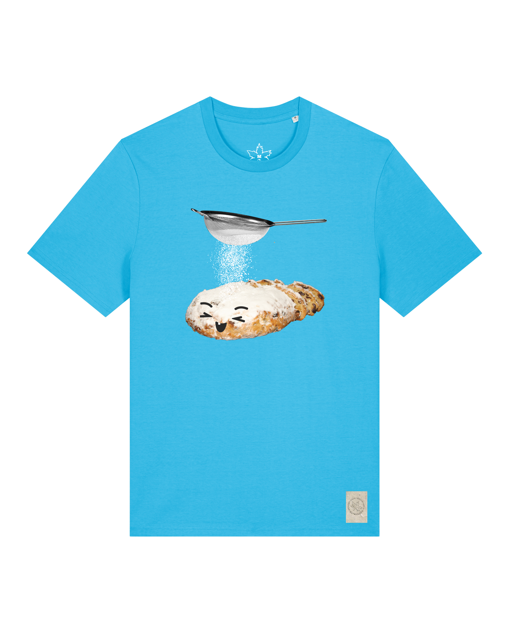 bio-unisex-medium fit-tshirt-stollen-sttu169-wasserblau-front