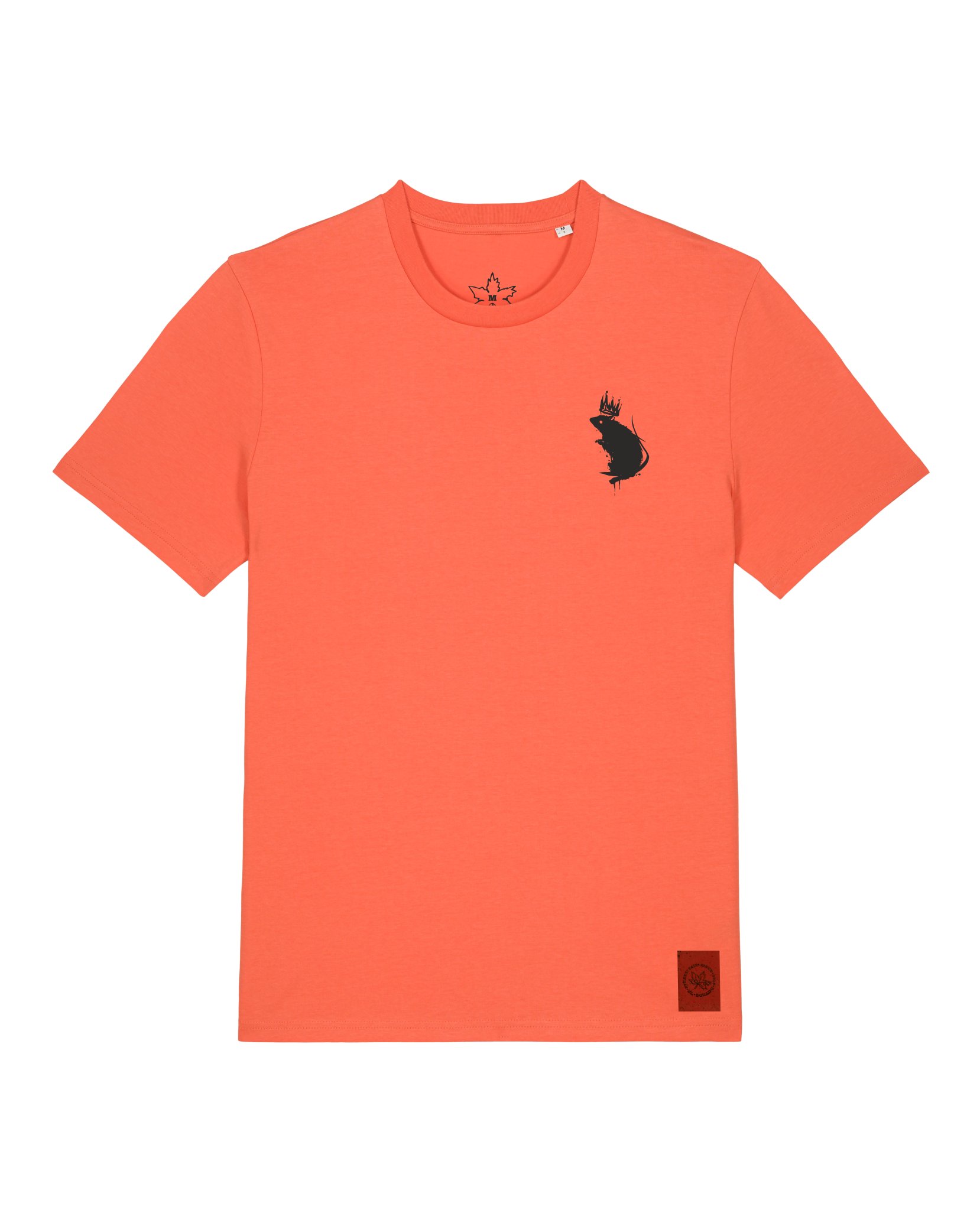 bio-unisex-medium fit-tshirt-subchannel staff (backprint)-sttu169-mandarine-front