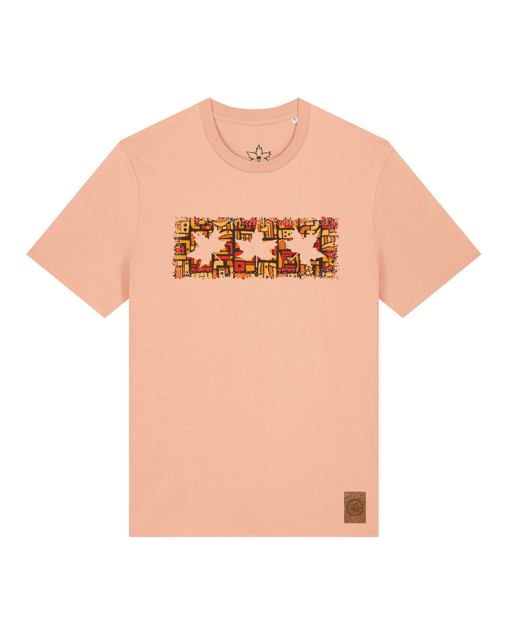 bio-unisex-medium fit-tshirt-t(h)ree leafes drift 2-sttu169-agyptische keramik-front