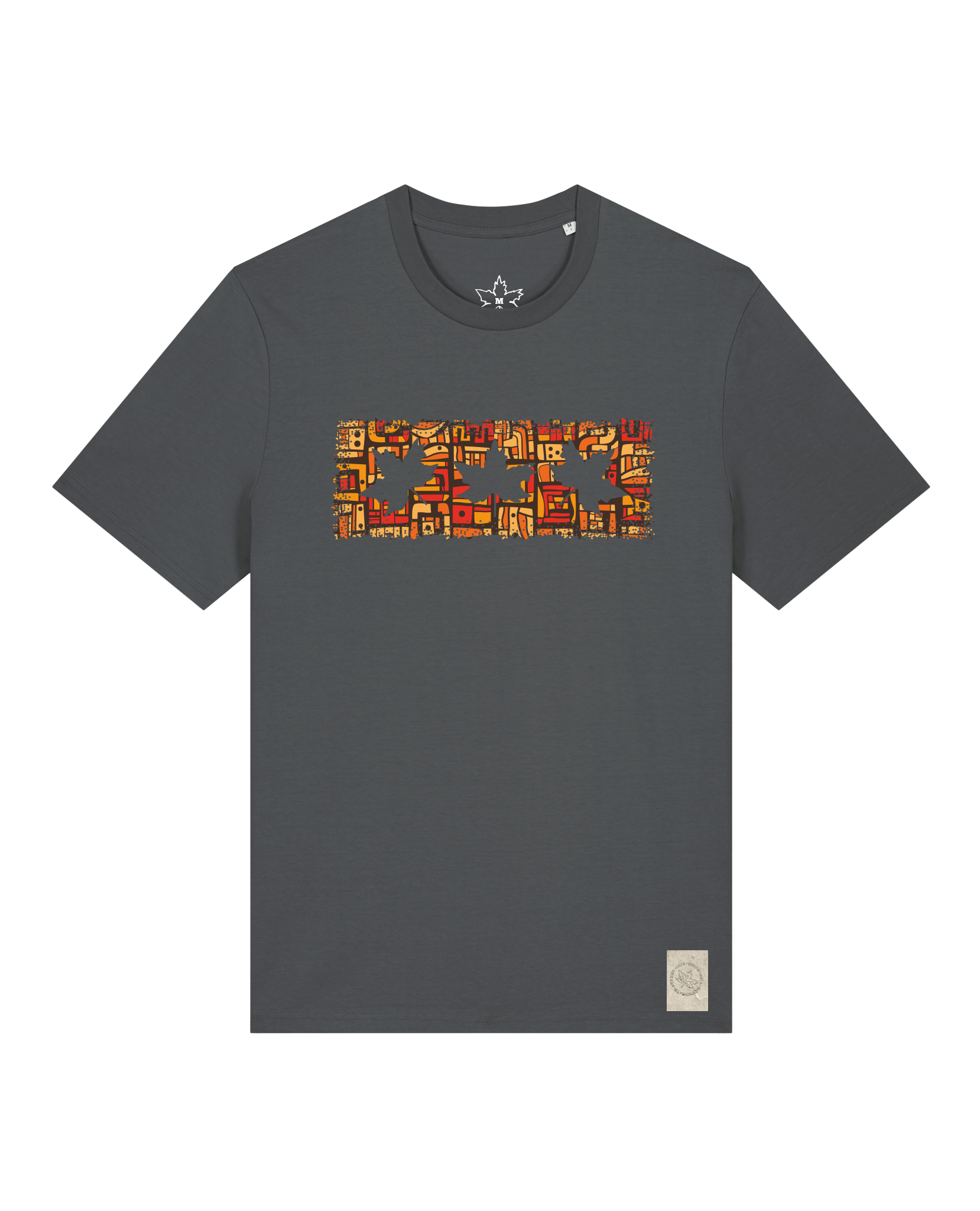 bio-unisex-medium fit-tshirt-t(h)ree leafes drift 2-sttu169-eisen-front