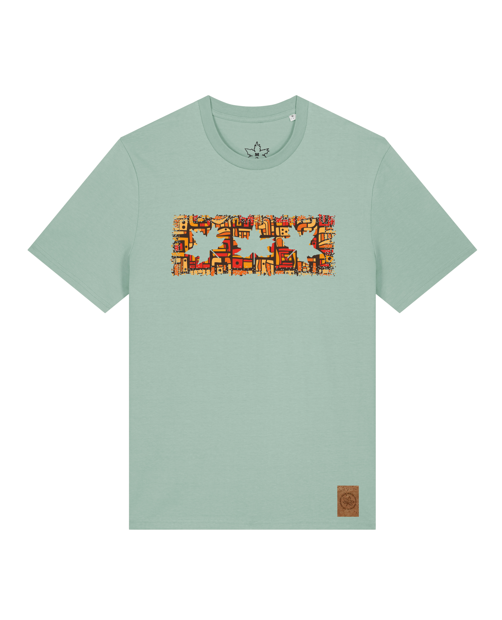 bio-unisex-medium fit-tshirt-t(h)ree leafes drift 2-sttu169-eukalyptus-front