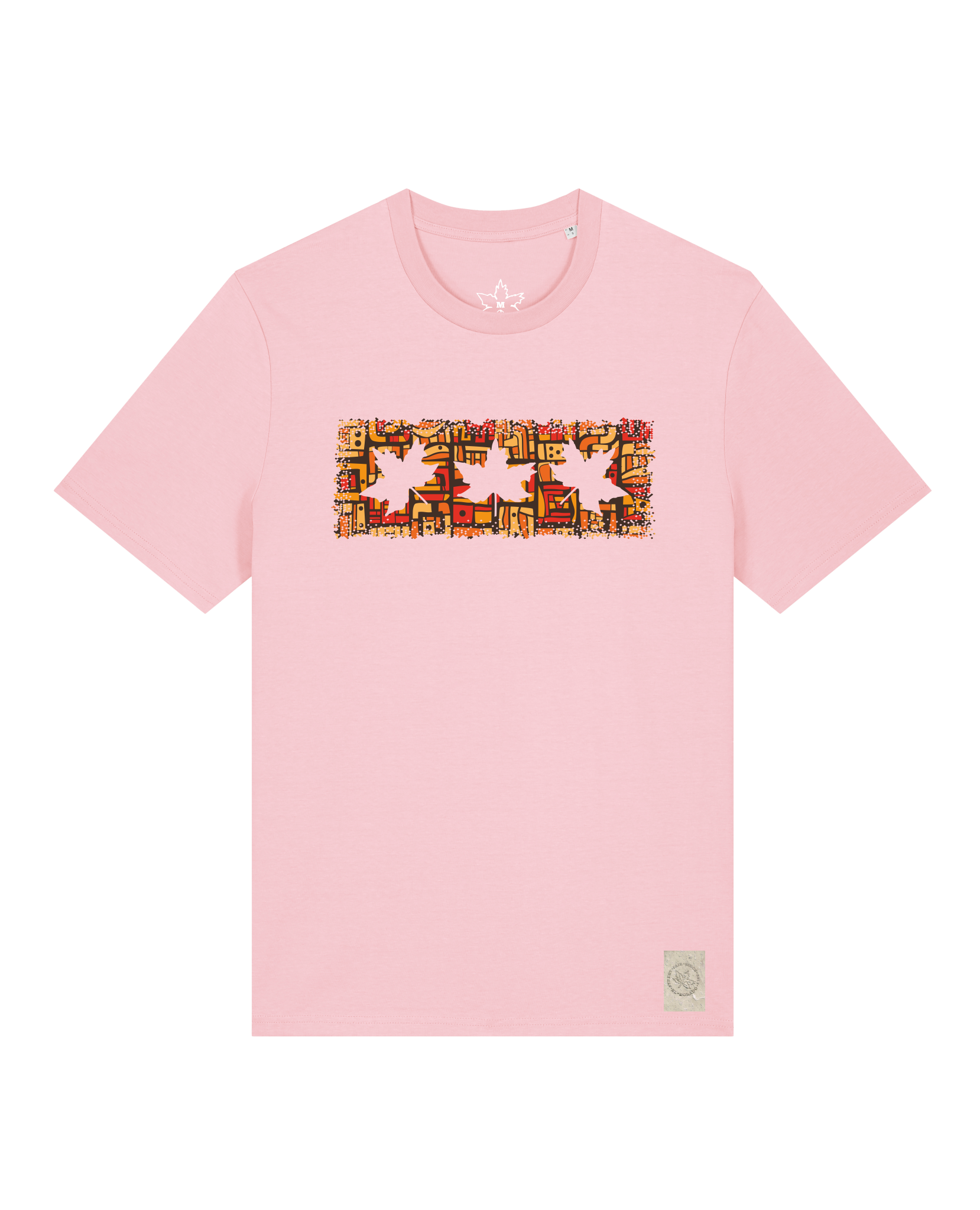 bio-unisex-medium fit-tshirt-t(h)ree leafes drift 2-sttu169-flamingo-front