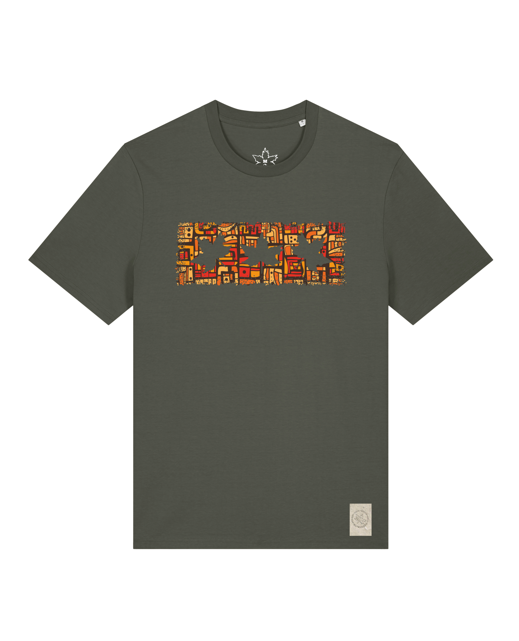 bio-unisex-medium fit-tshirt-t(h)ree leafes drift 2-sttu169-grunkohl-front